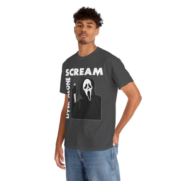 Scream (GhostFace) Liver Alone Black T-shirt - Image 17