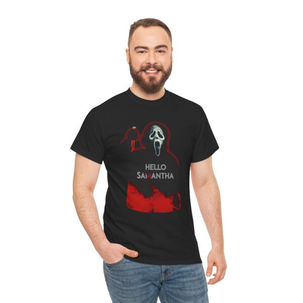 Scream Hello Samantha Ghost-face T-shirt! Men & Woman - Image 7