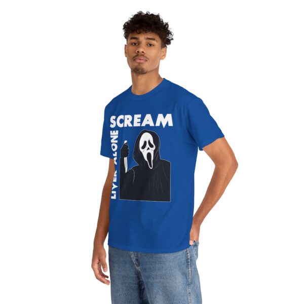 Scream (GhostFace) Liver Alone Black T-shirt - Image 33