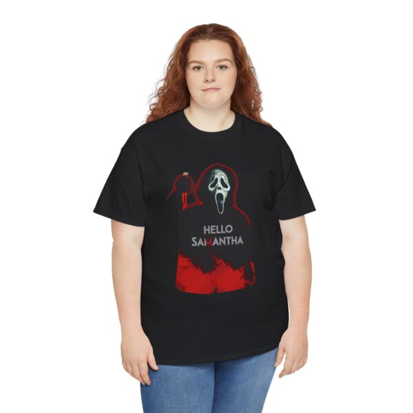 Scream Hello Samantha Ghost-face T-shirt! Men & Woman - Image 8