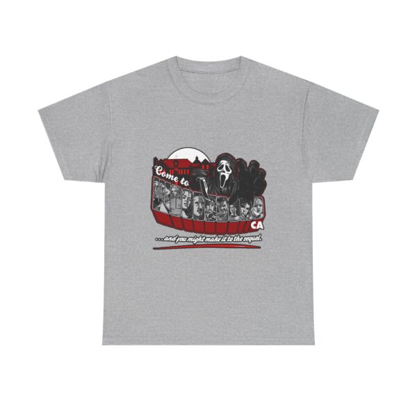 Horror Movie Fan Unisex Tee - Come To Woodsboro CA (Scream) - Image 10