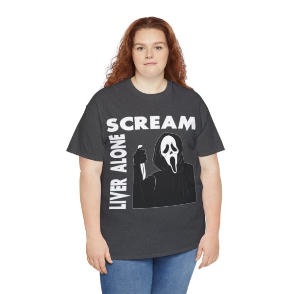 Scream (GhostFace) Liver Alone Black T-shirt - Image 18