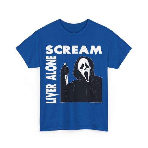 Scream (GhostFace) Liver Alone Black T-shirt - Image 28