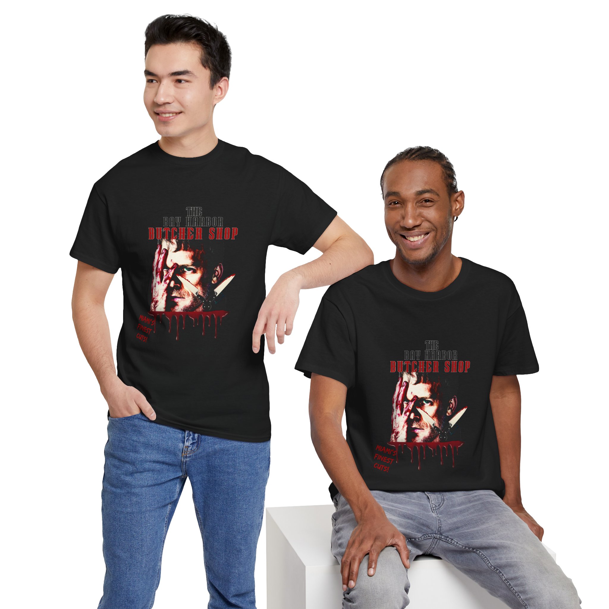 Dexter Morgan Is The Bay Harbor Butcher Horror-Themed Unisex Tee, Spooky Graphic Tee, Perfect for Halloween, Movie Nights, Gift for Horror Fans, Unique Casual Wear
