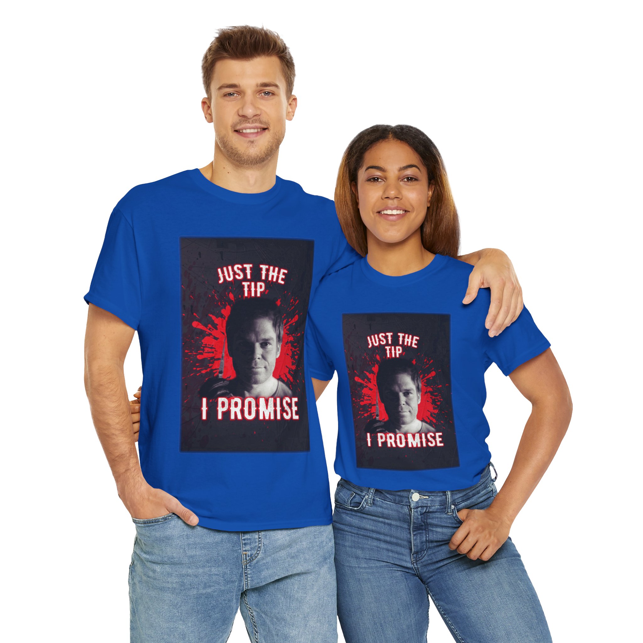 Dexter Morgan Just The Tip I Promise Funny Graphic Tee, Unisex Heavy Cotton Tee, Perfect for Casual Outings, Gifts for Fun-loving Friends, Birthday, Party Apparel, Humorous Wear - Image 20