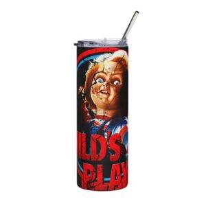 Horror Movie Tumbler — 'Child's Play' Chucky Stainless Steel 20oz Insulated Tumbler