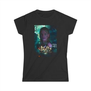 Sarah Michelle Gellar Buffy Vampire TV Retro Graphic Tee — Women's Goth Horror Fan Shirt