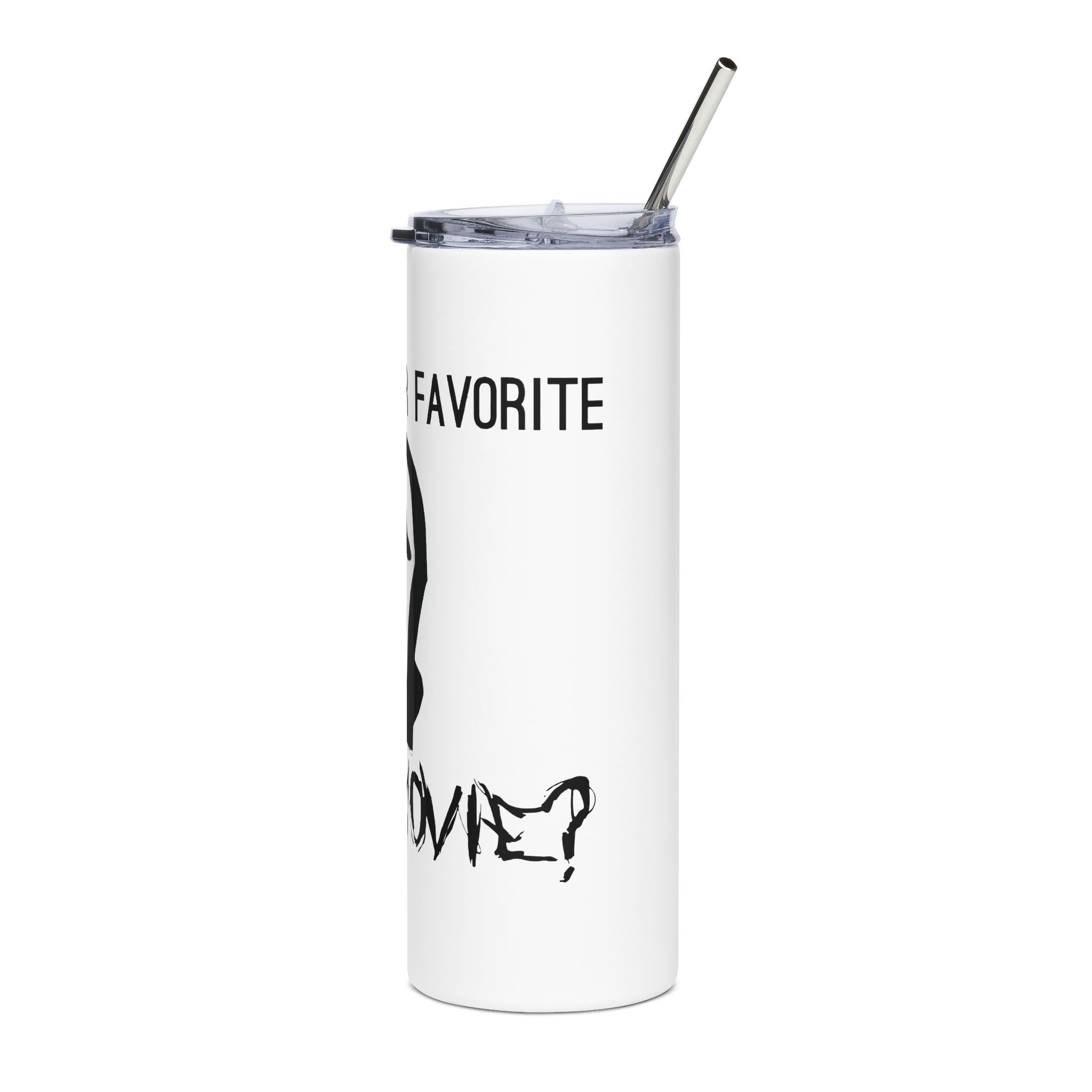 20oz Stainless Tumbler — "What's Your Favorite Scary Movie?" Ghost Face Mask Travel Cup - Image 4