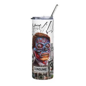 20oz Stainless Tumbler — 'Consume' Retro Sci‑Fi They Live