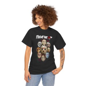 Friday the 13th Jason Mask Horror Tee — Vintage Slasher Movie Graphic T‑Shirt