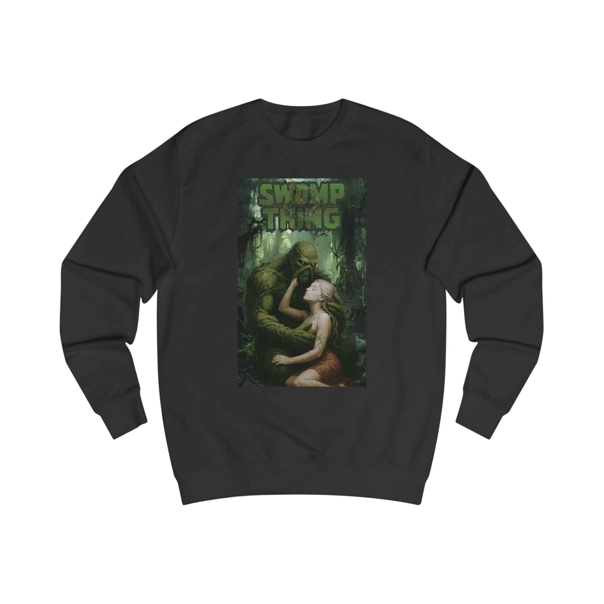Swamp Thing Sweatshirt — Retro Monster Romance Graphic Crewneck