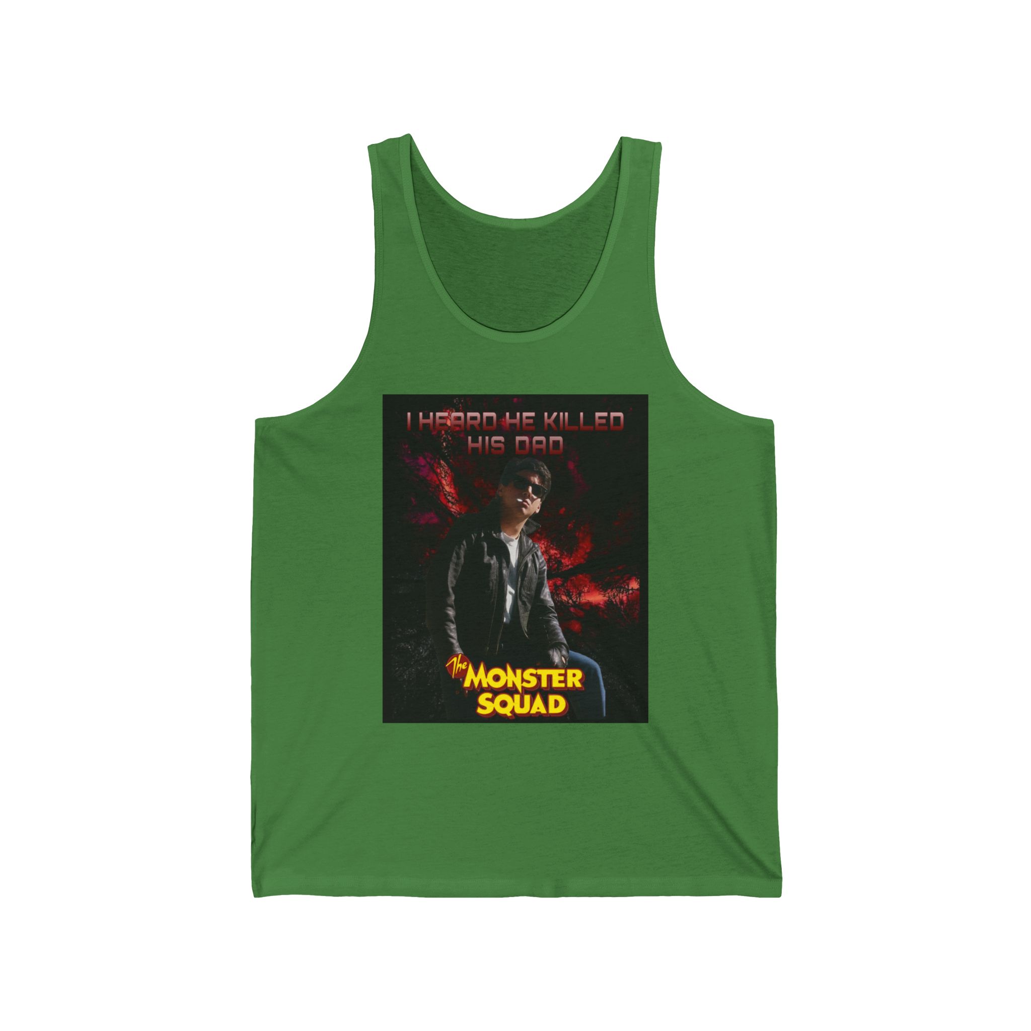 Monster Squad Tank Top — I Heard He Killed His Dad Graphic Tank Top - Image 5