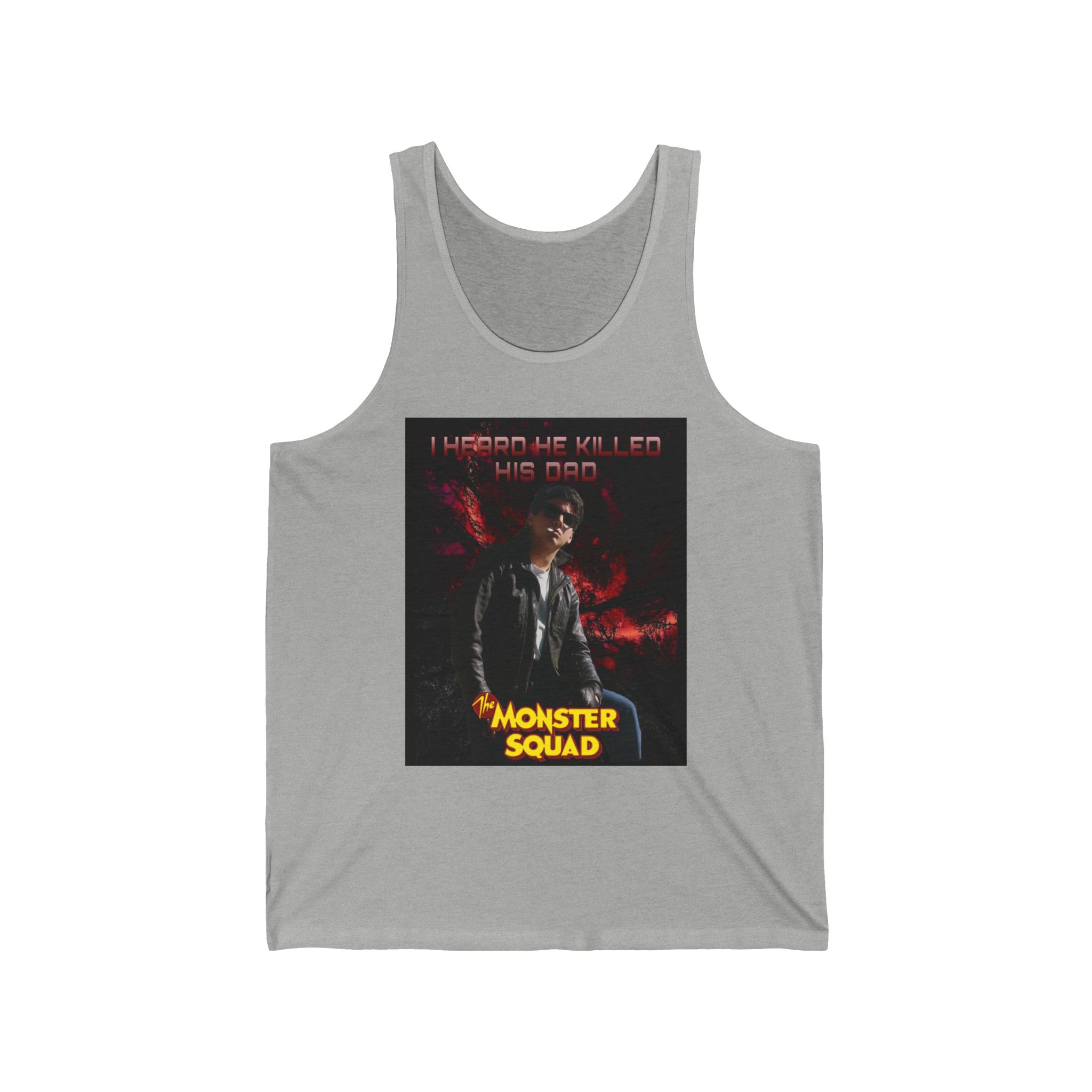 Monster Squad Tank Top — I Heard He Killed His Dad Graphic Tank Top - Image 9