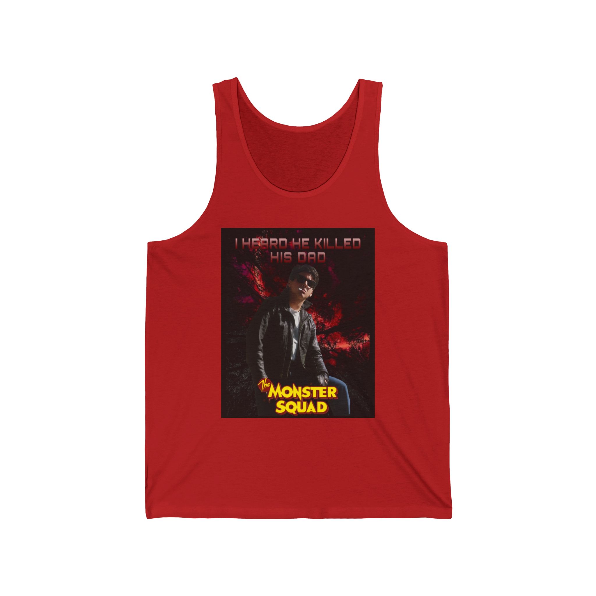 Monster Squad Tank Top — I Heard He Killed His Dad Graphic Tank Top - Image 15