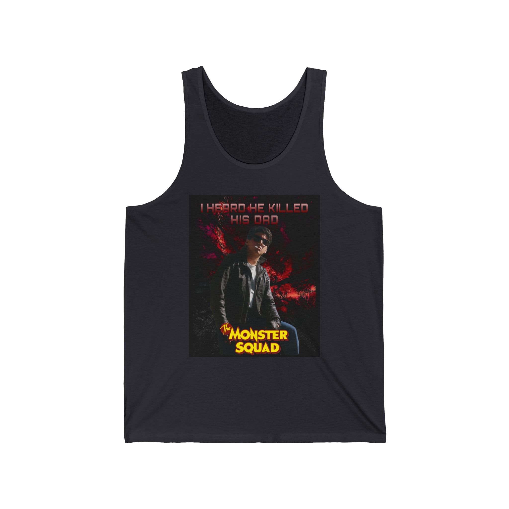 Monster Squad Tank Top — I Heard He Killed His Dad Graphic Tank Top - Image 3