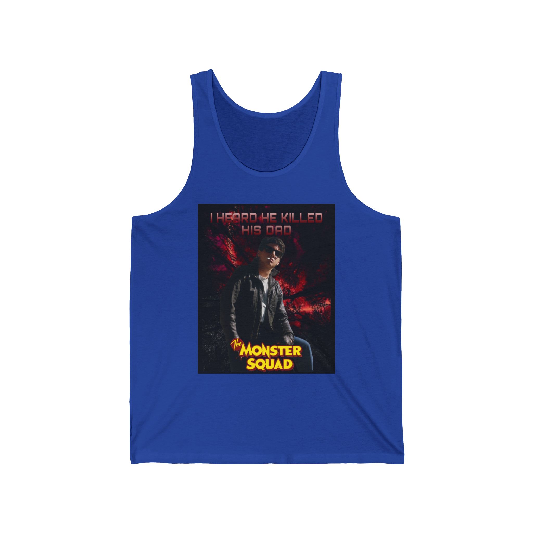 Monster Squad Tank Top — I Heard He Killed His Dad Graphic Tank Top - Image 11