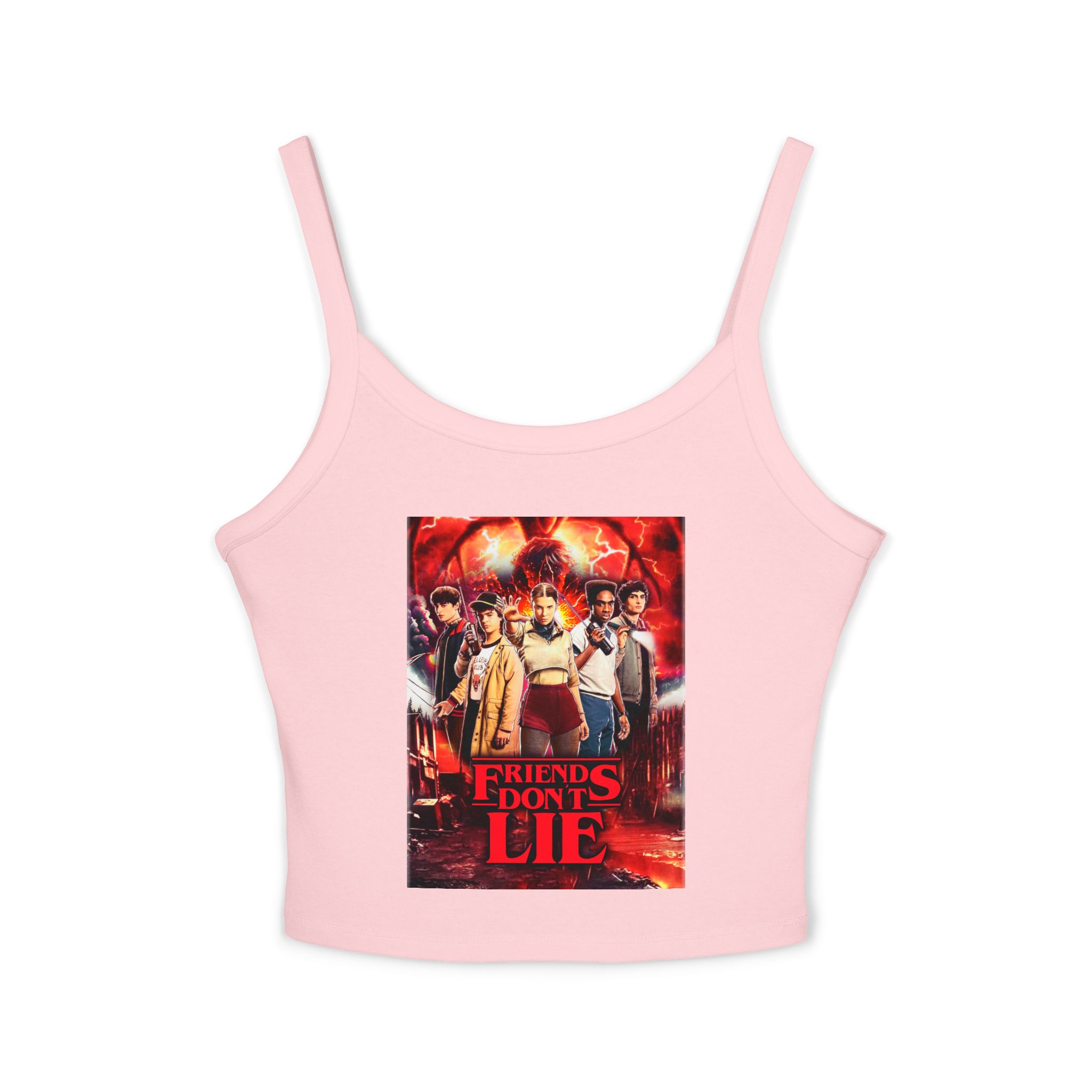 Stranger Things -Inspired "Friends Don't Lie" Crop Tank Top - Image 25