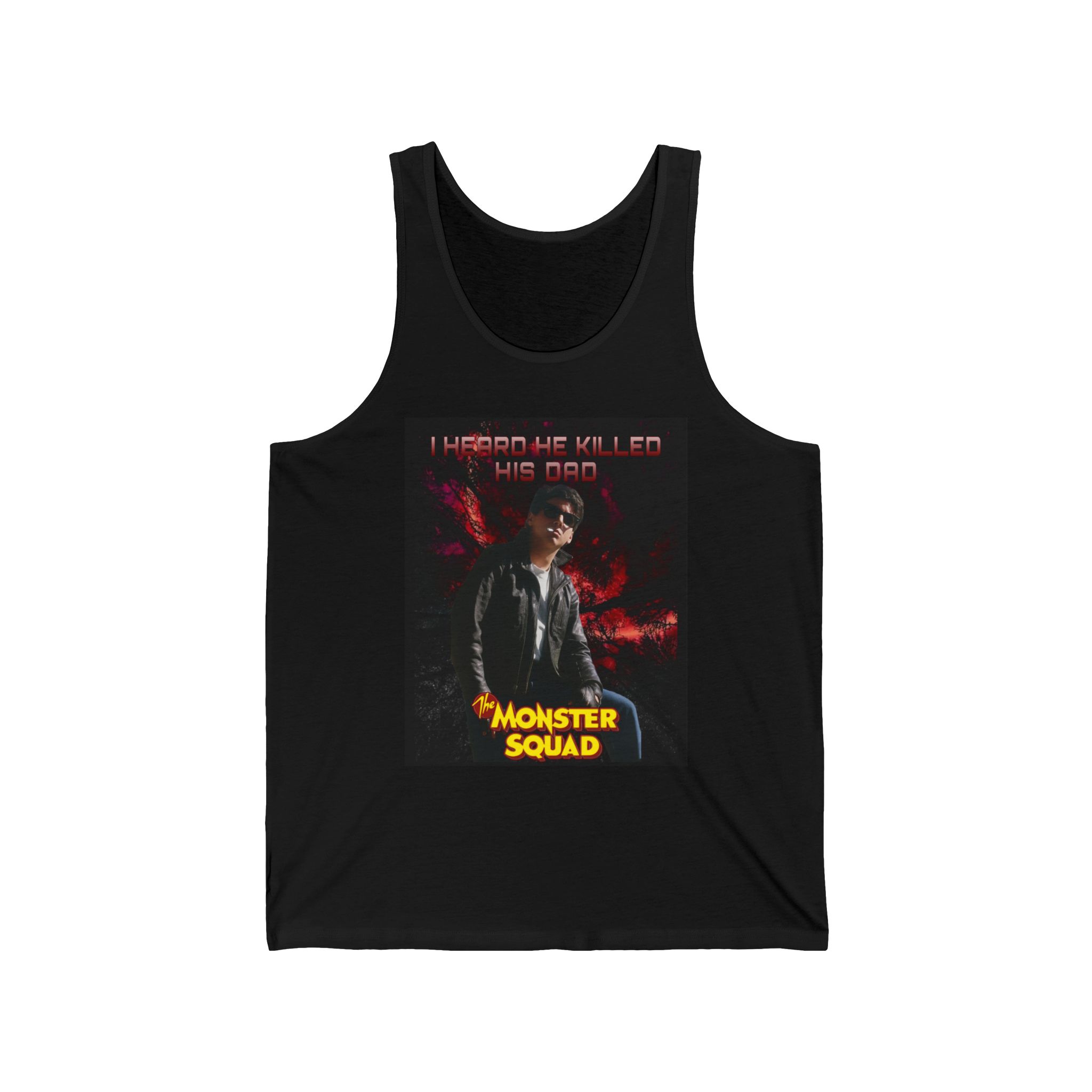 Monster Squad Tank Top — I Heard He Killed His Dad Graphic Tank Top