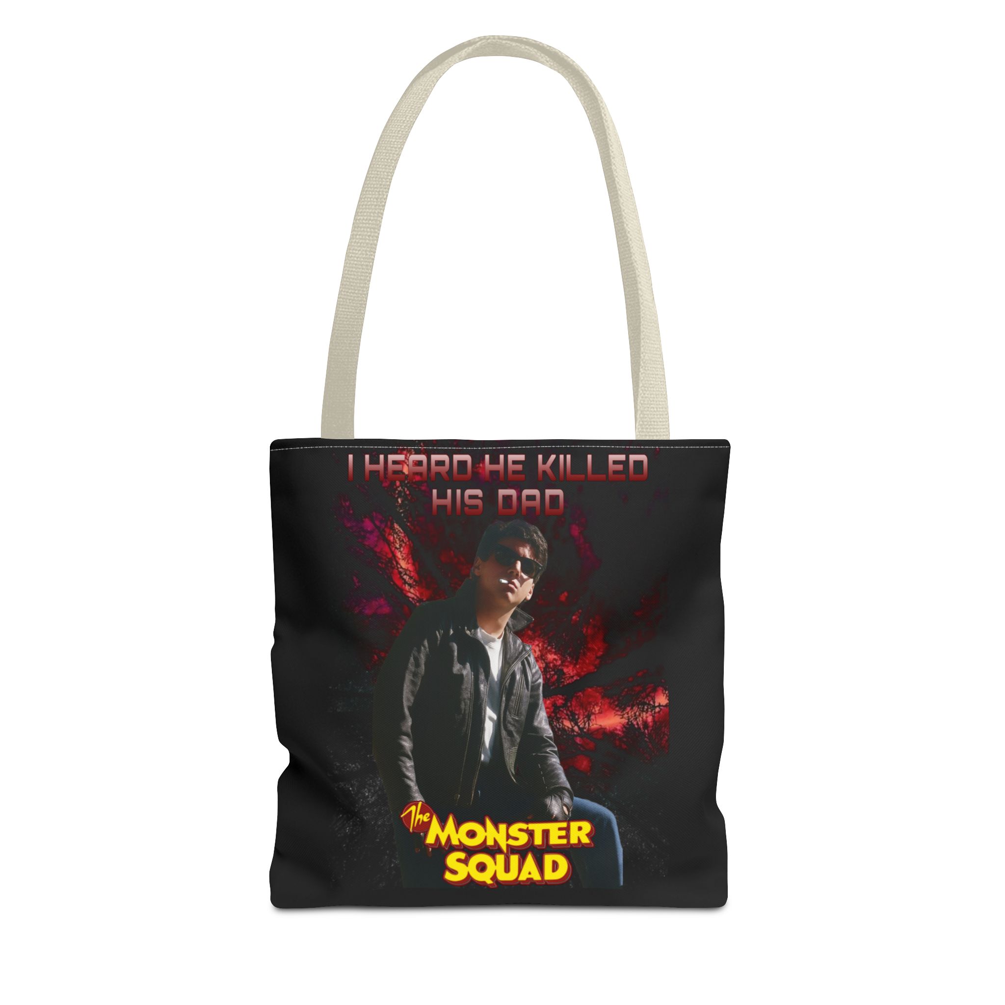 Horror Movie 'I Heard He Killed His Dad' Tote Bag – The Monster Squad Graphic Tote - Image 25