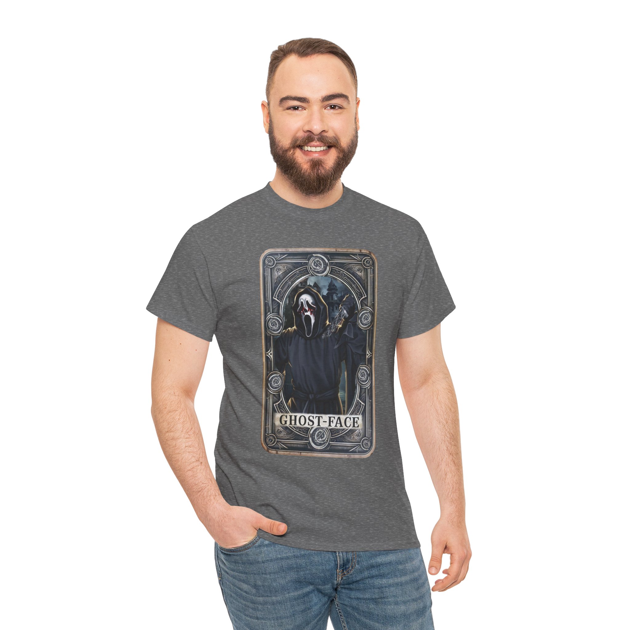Tarot Horror Tee — Ghostface Scream Tarot Card Graphic Shirt - Image 87