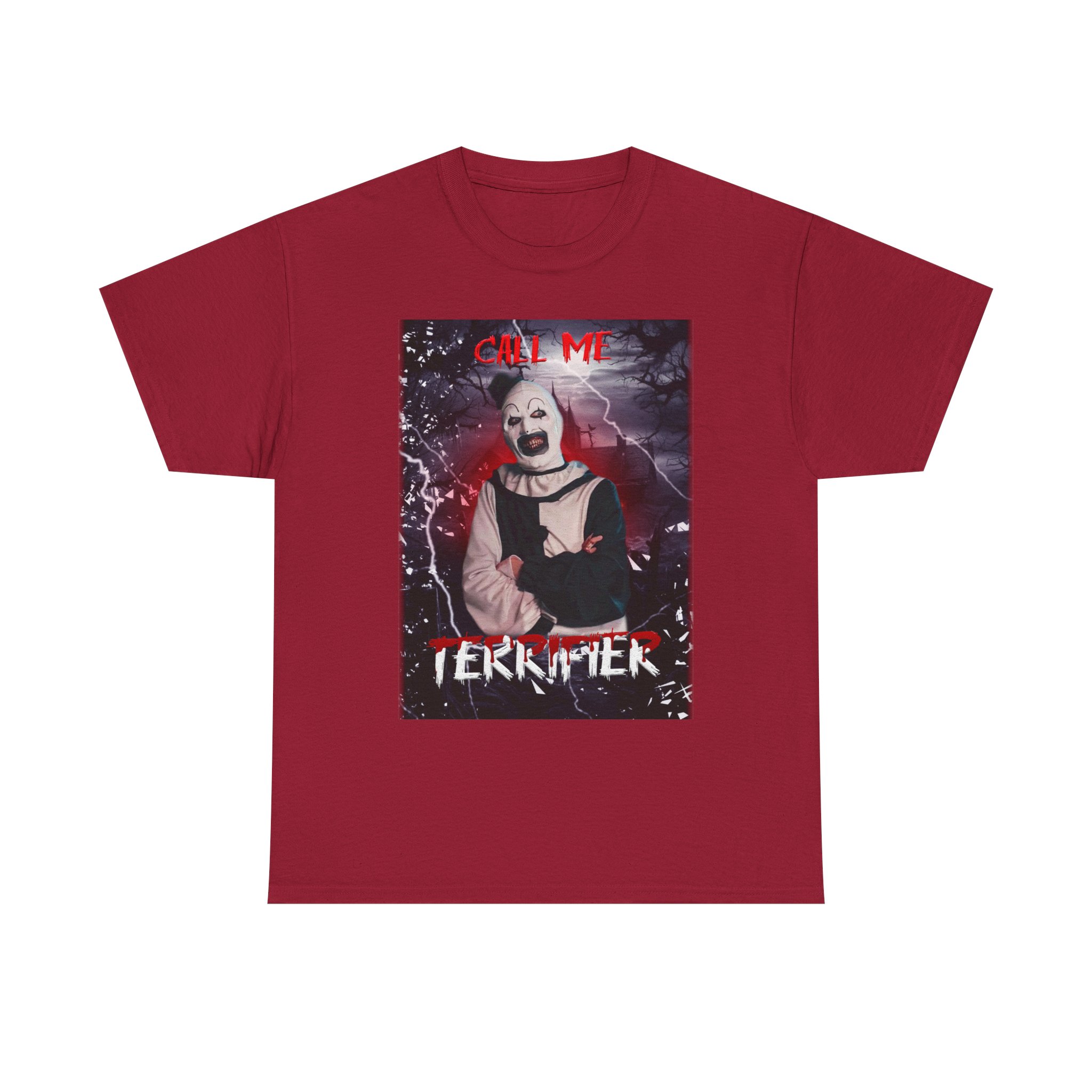 Terrifier Art The Clown Horror T-Shirt — Call Me Terrifier Fan Tee - Image 157