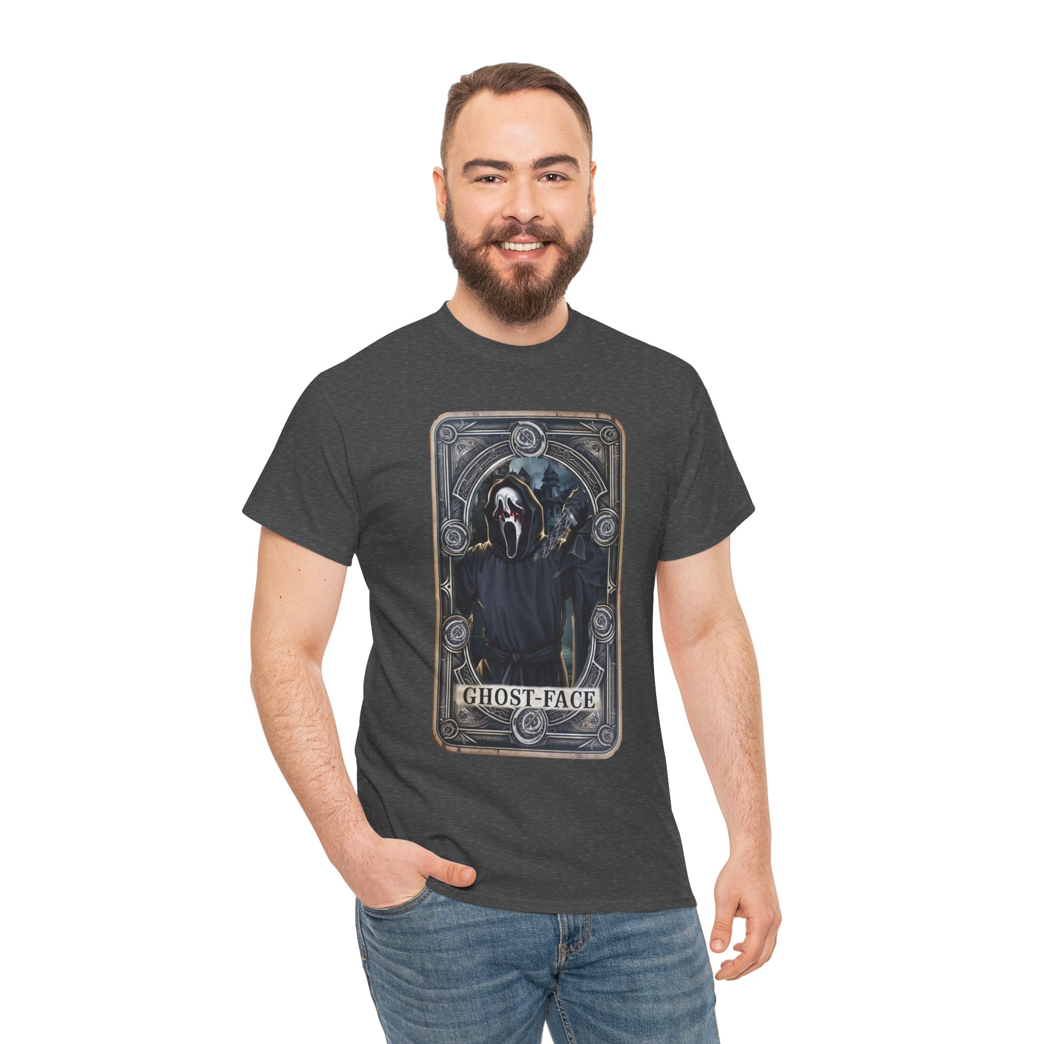 Tarot Horror Tee — Ghostface Scream Tarot Card Graphic Shirt - Image 65