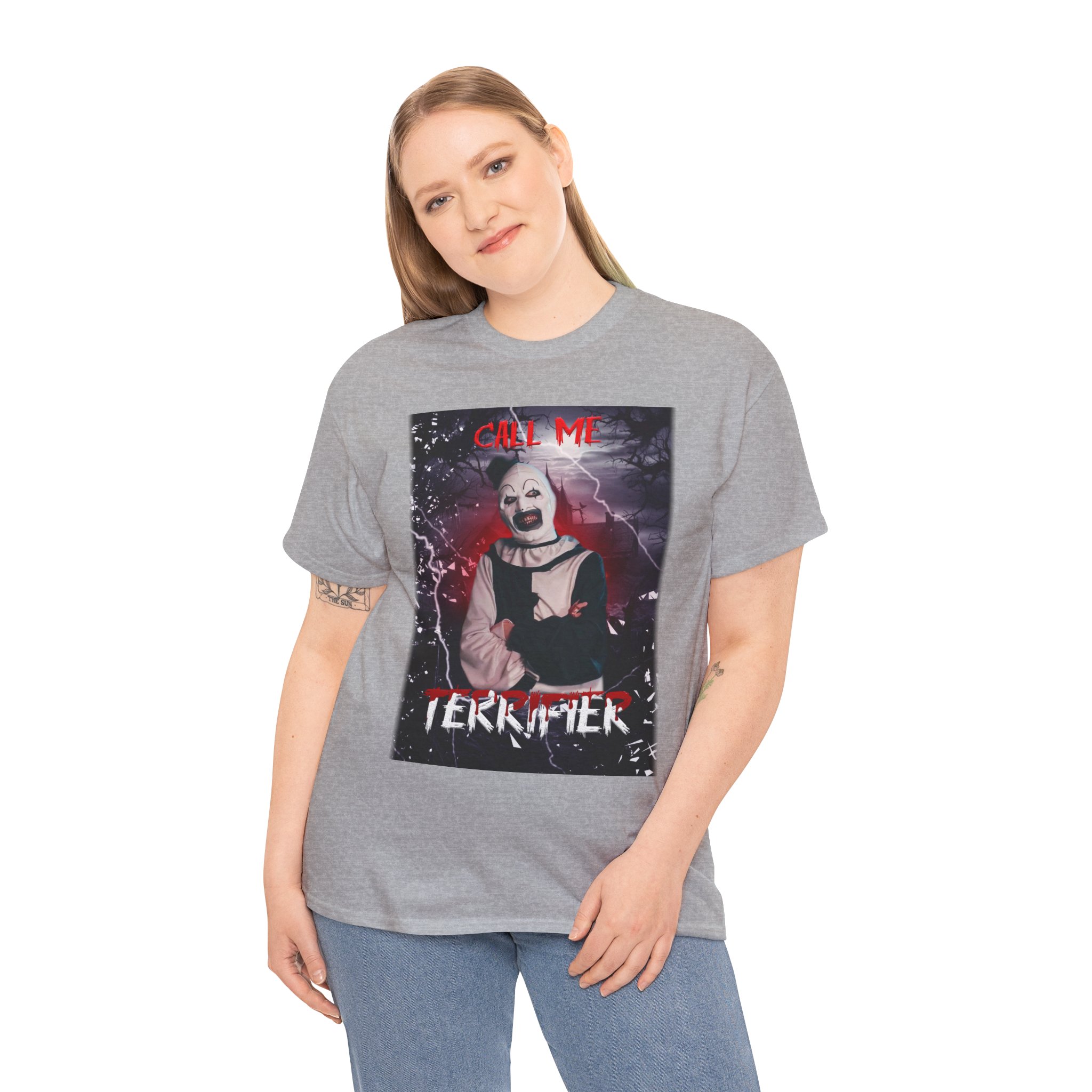 Terrifier Art The Clown Horror T-Shirt — Call Me Terrifier Fan Tee - Image 19