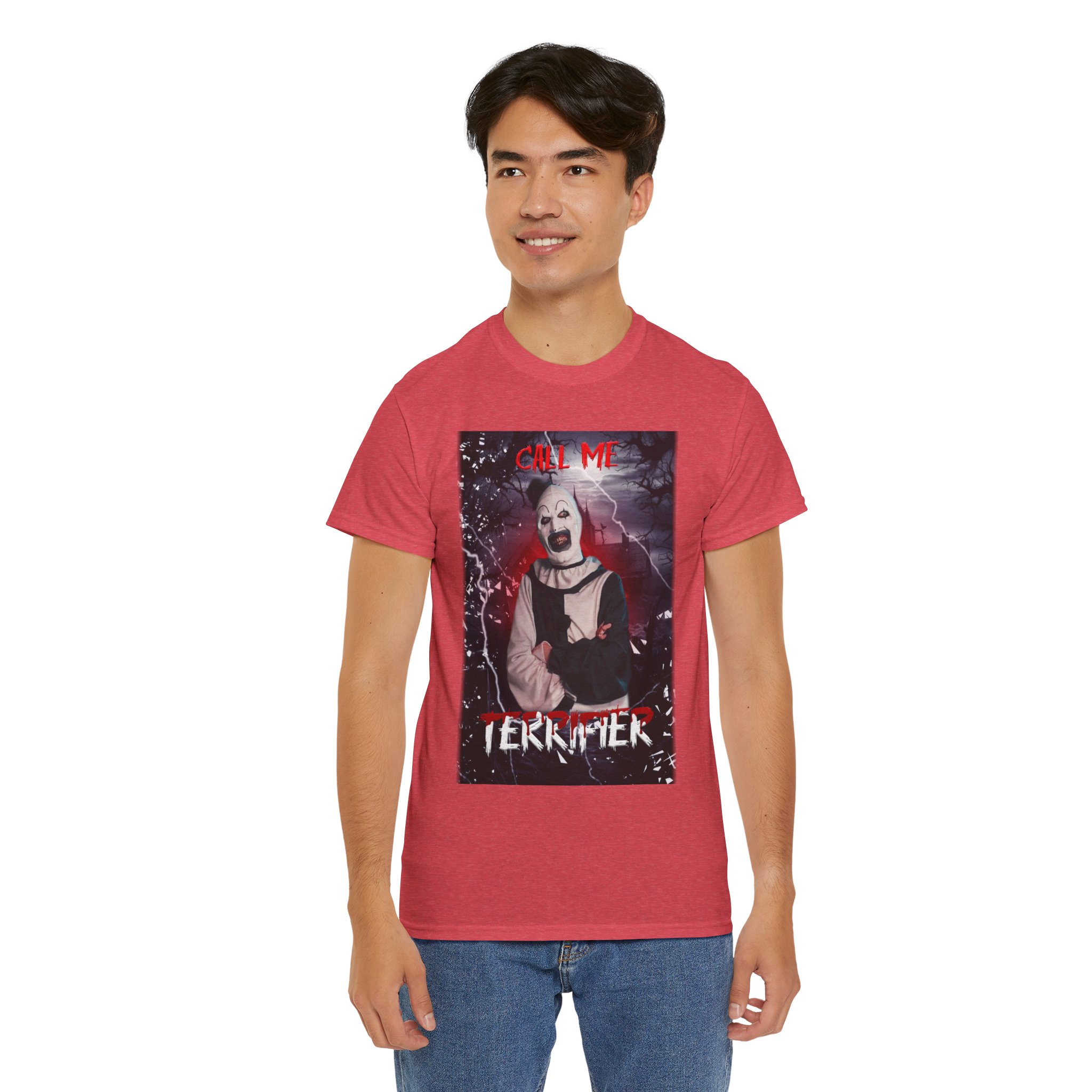 Terrifier Art The Clown Horror T-Shirt — Call Me Terrifier Fan Tee - Image 129