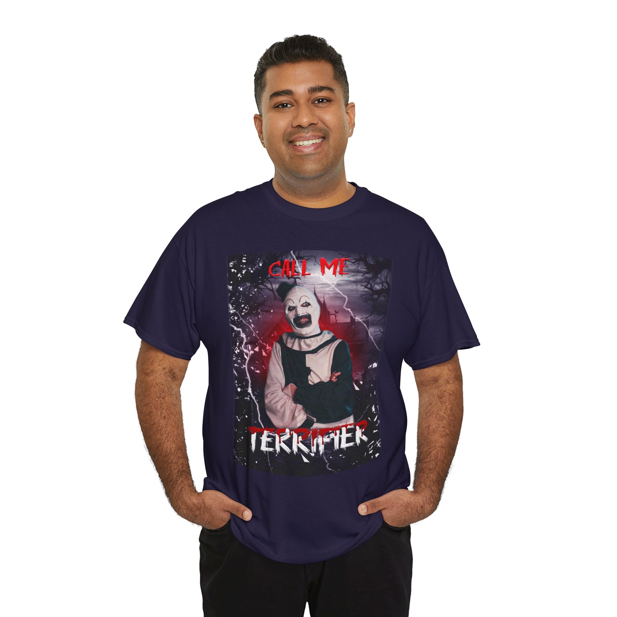 Terrifier Art The Clown Horror T-Shirt — Call Me Terrifier Fan Tee - Image 101