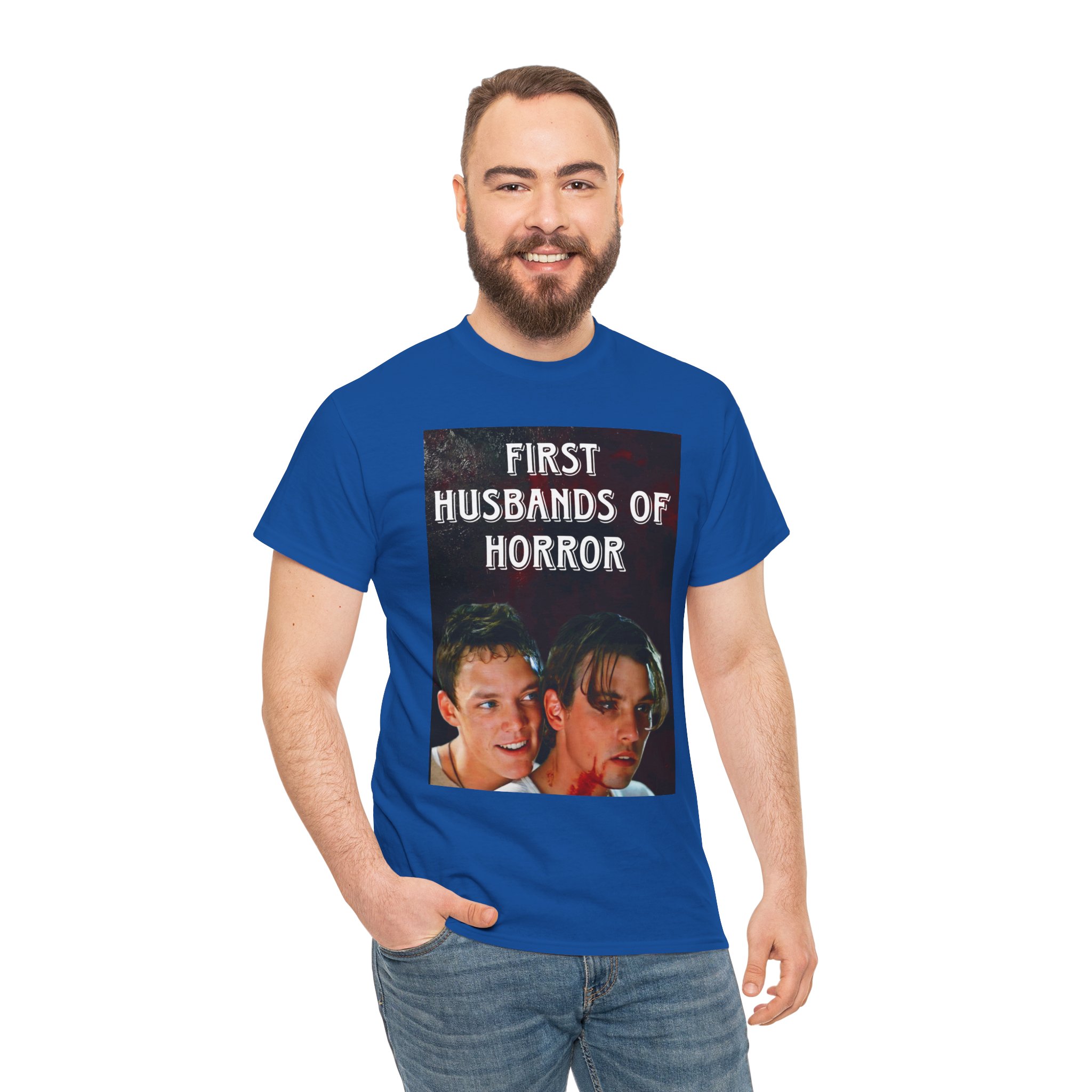 First Husbands of Horror — Scream 1996 Stu Macher & Billy Loomis Tee - Image 77