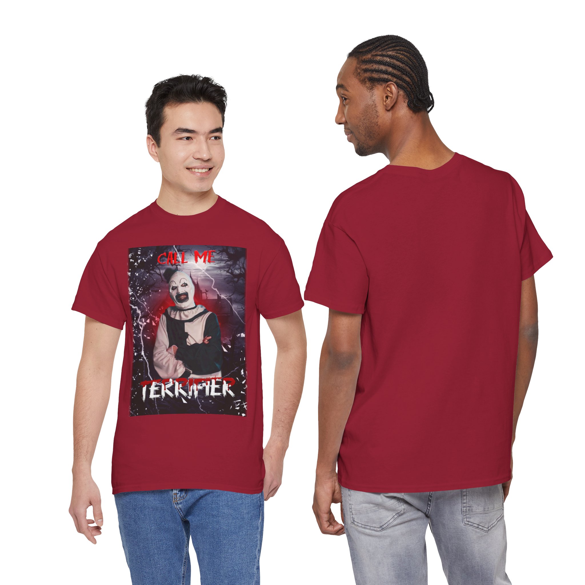 Terrifier Art The Clown Horror T-Shirt — Call Me Terrifier Fan Tee - Image 169