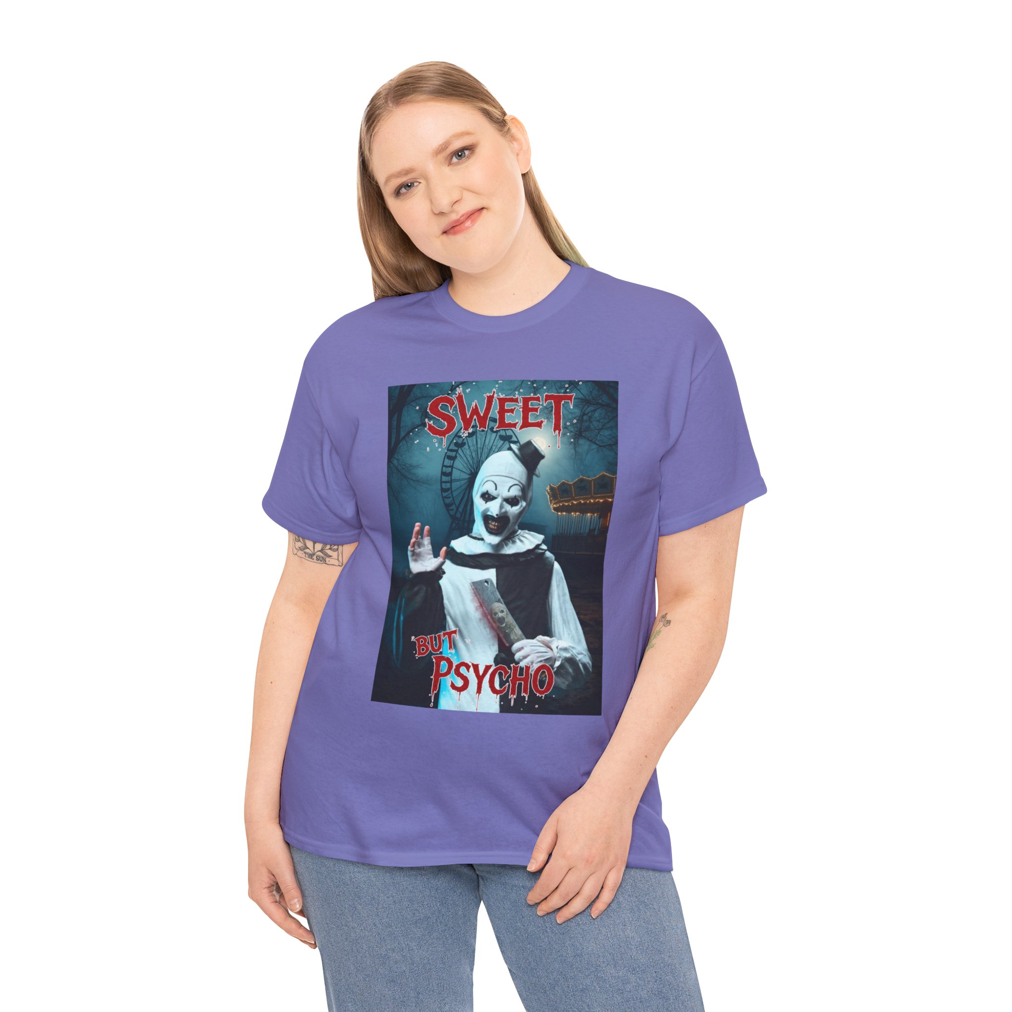 Terrifier Art The Clown Sweet But Psycho Horror T-Shirt - Image 123