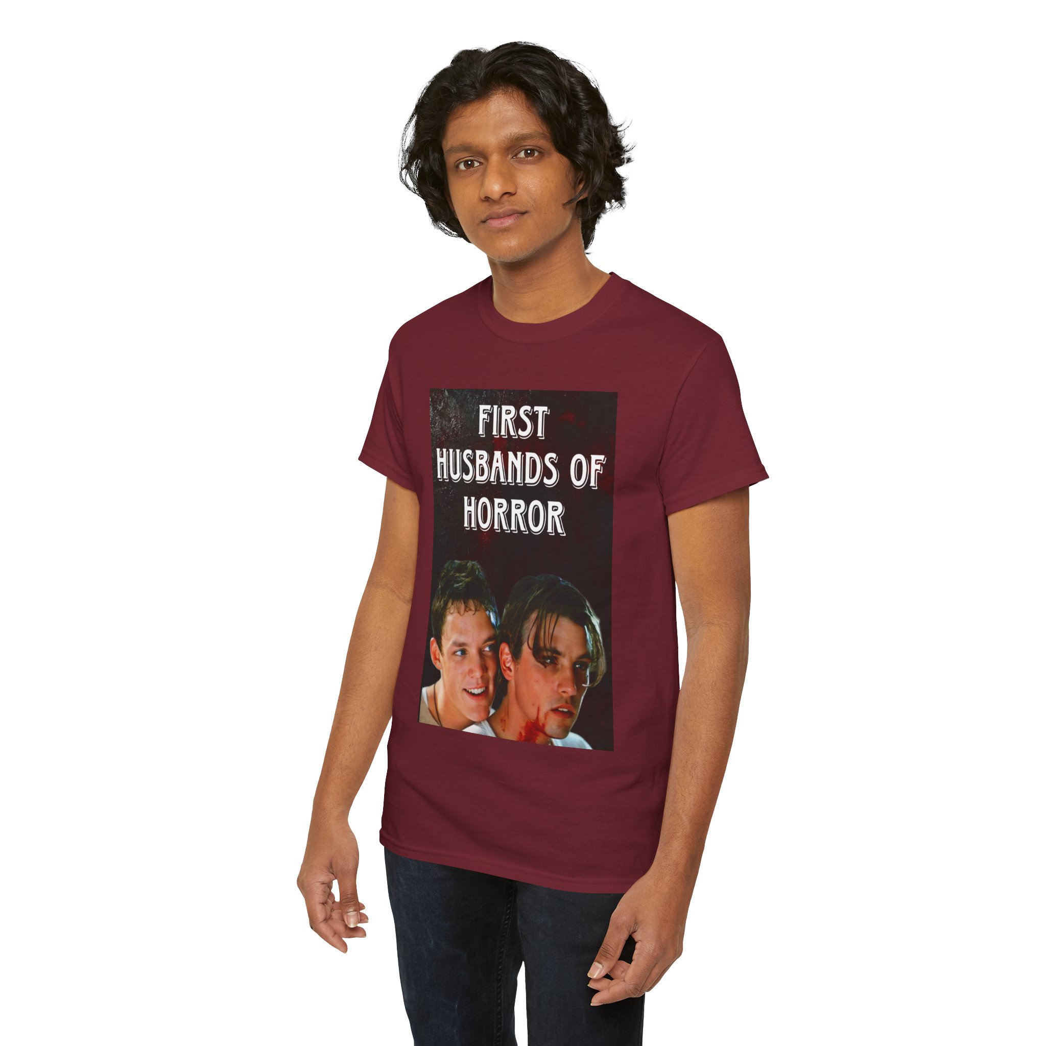 First Husbands of Horror — Scream 1996 Stu Macher & Billy Loomis Tee - Image 129