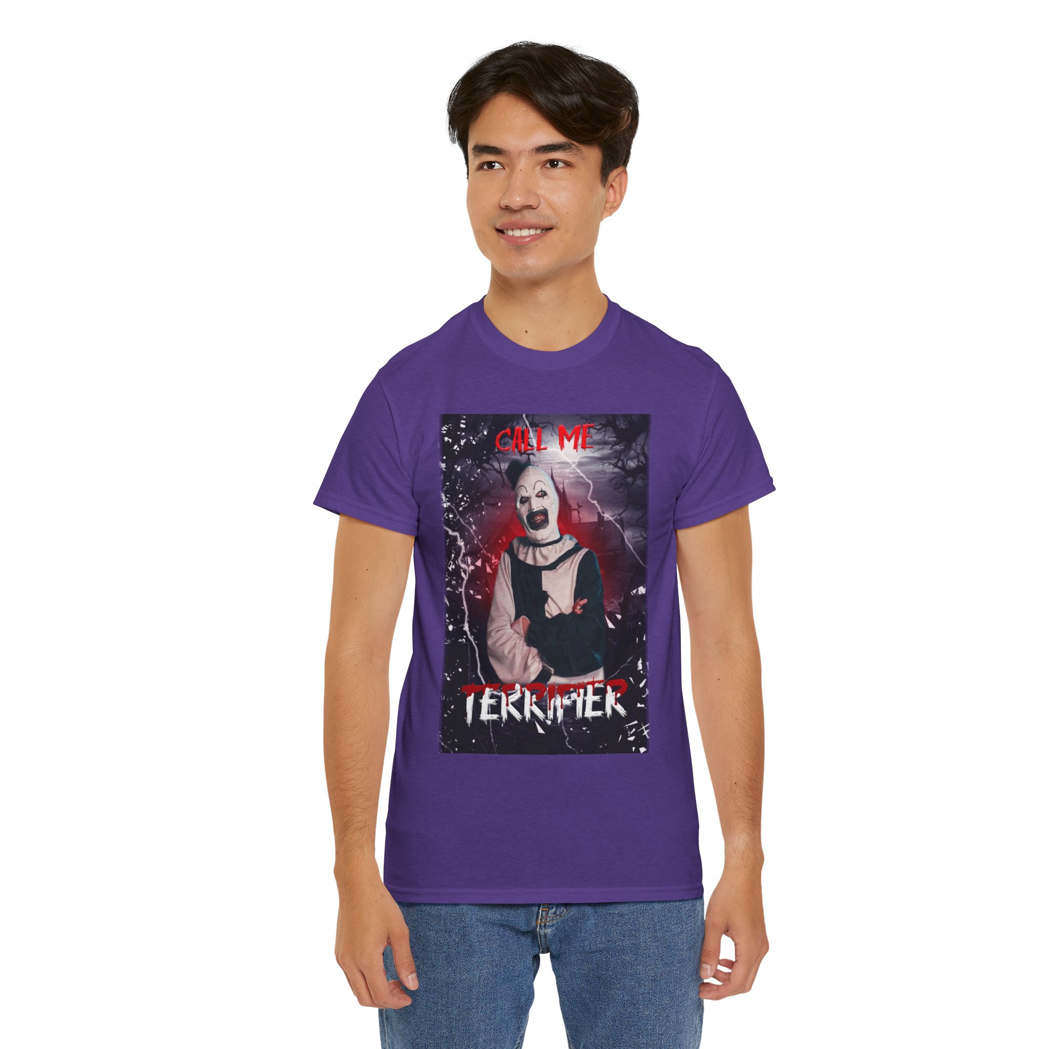 Terrifier Art The Clown Horror T-Shirt — Call Me Terrifier Fan Tee - Image 116