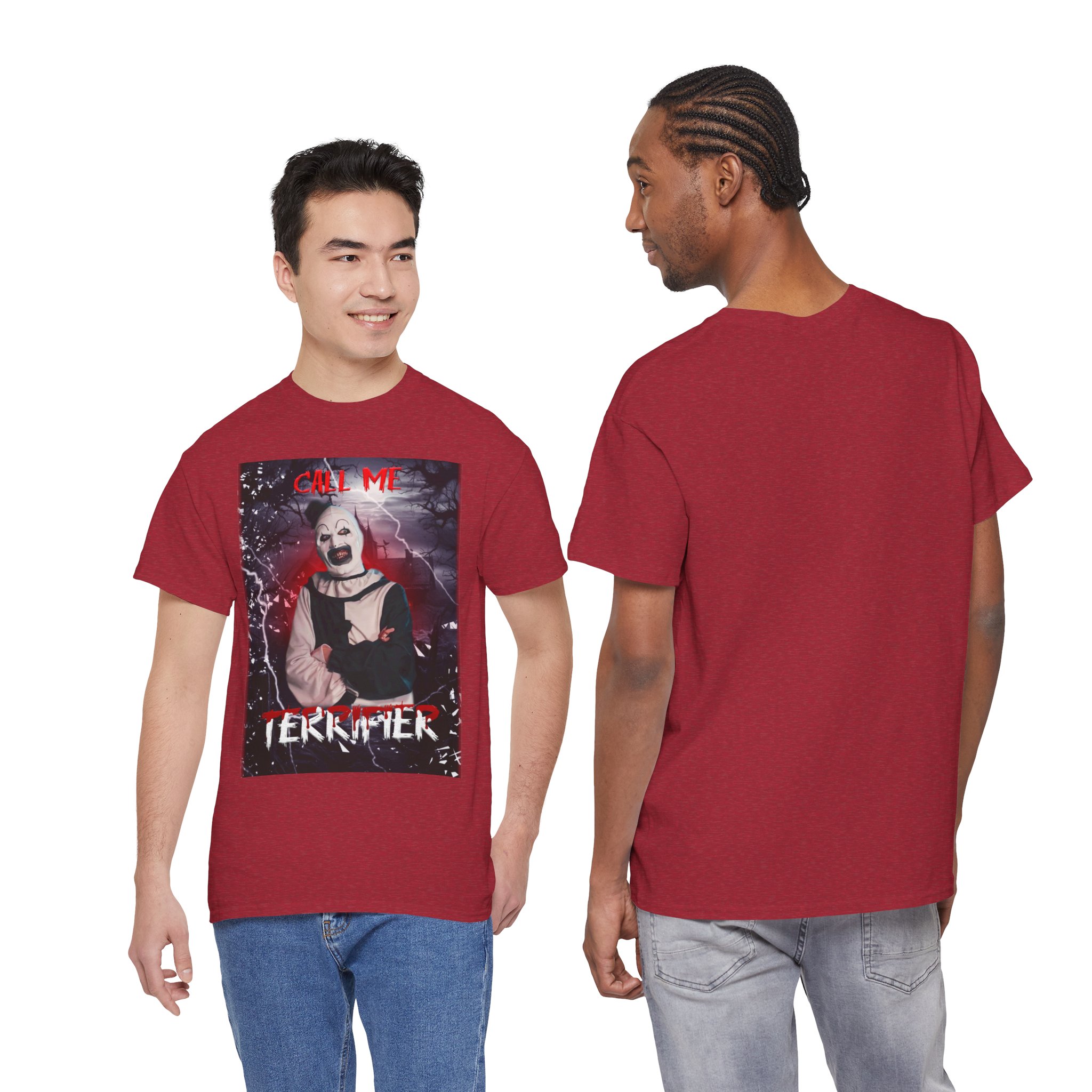 Terrifier Art The Clown Horror T-Shirt — Call Me Terrifier Fan Tee - Image 156