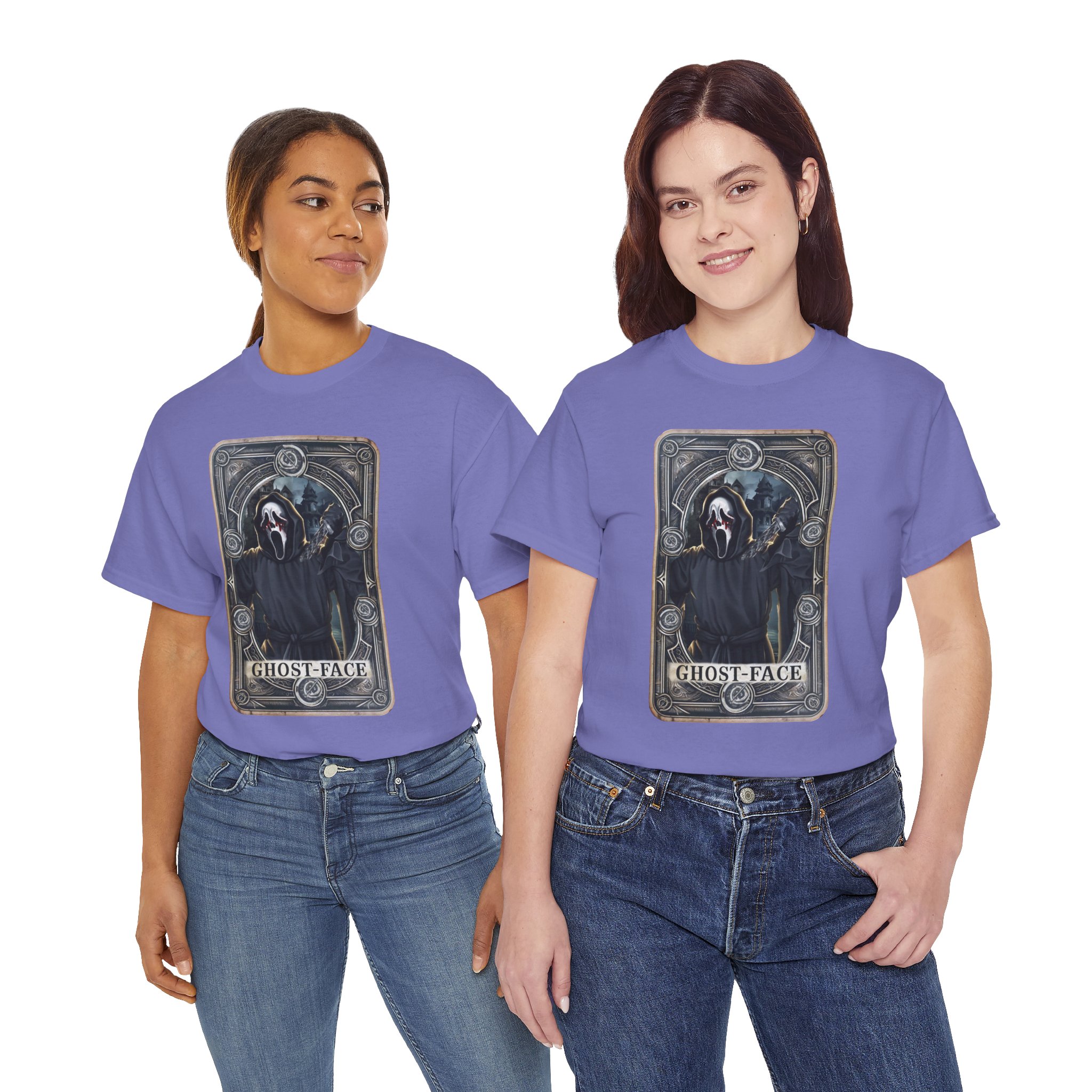 Tarot Horror Tee — Ghostface Scream Tarot Card Graphic Shirt - Image 93