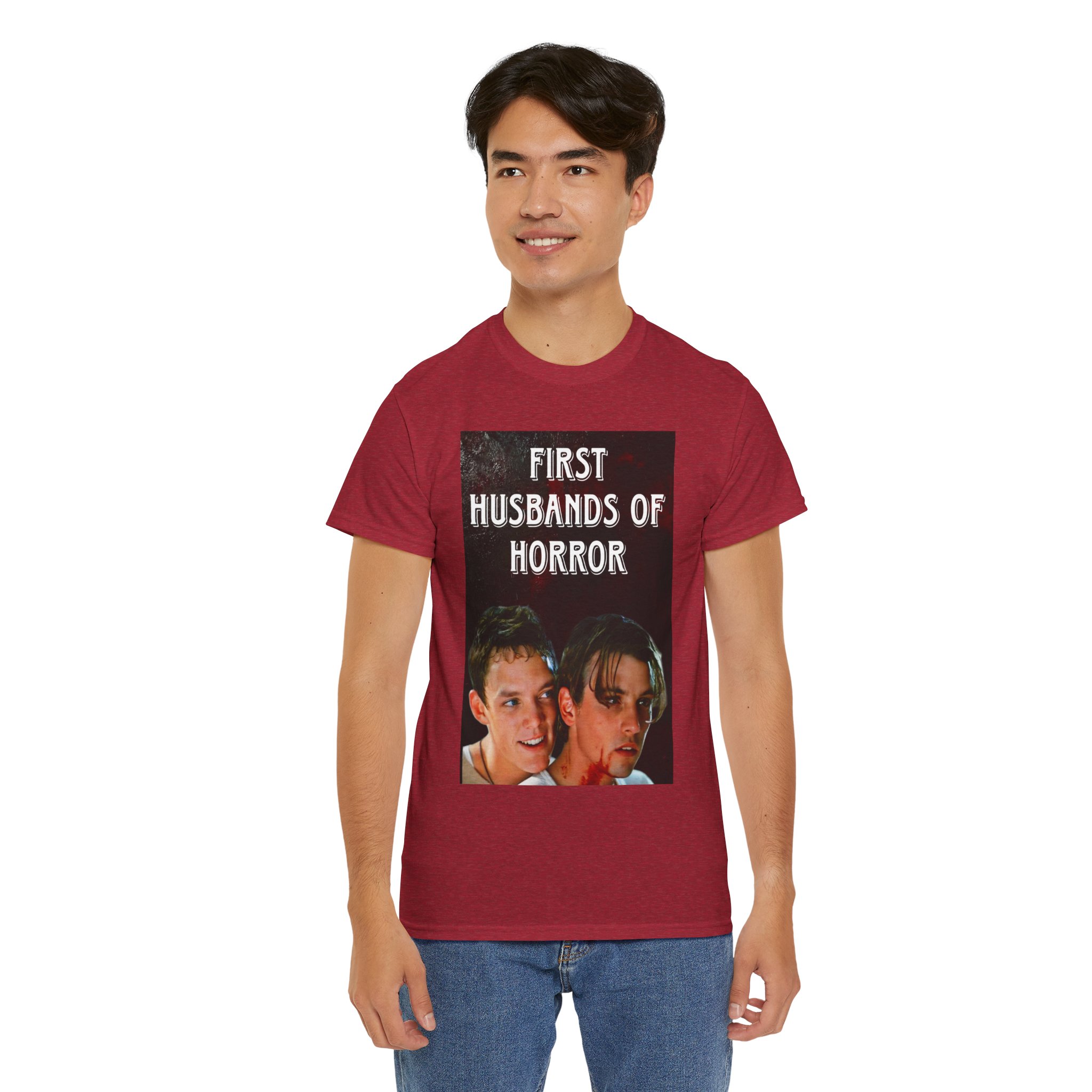 First Husbands of Horror — Scream 1996 Stu Macher & Billy Loomis Tee - Image 110