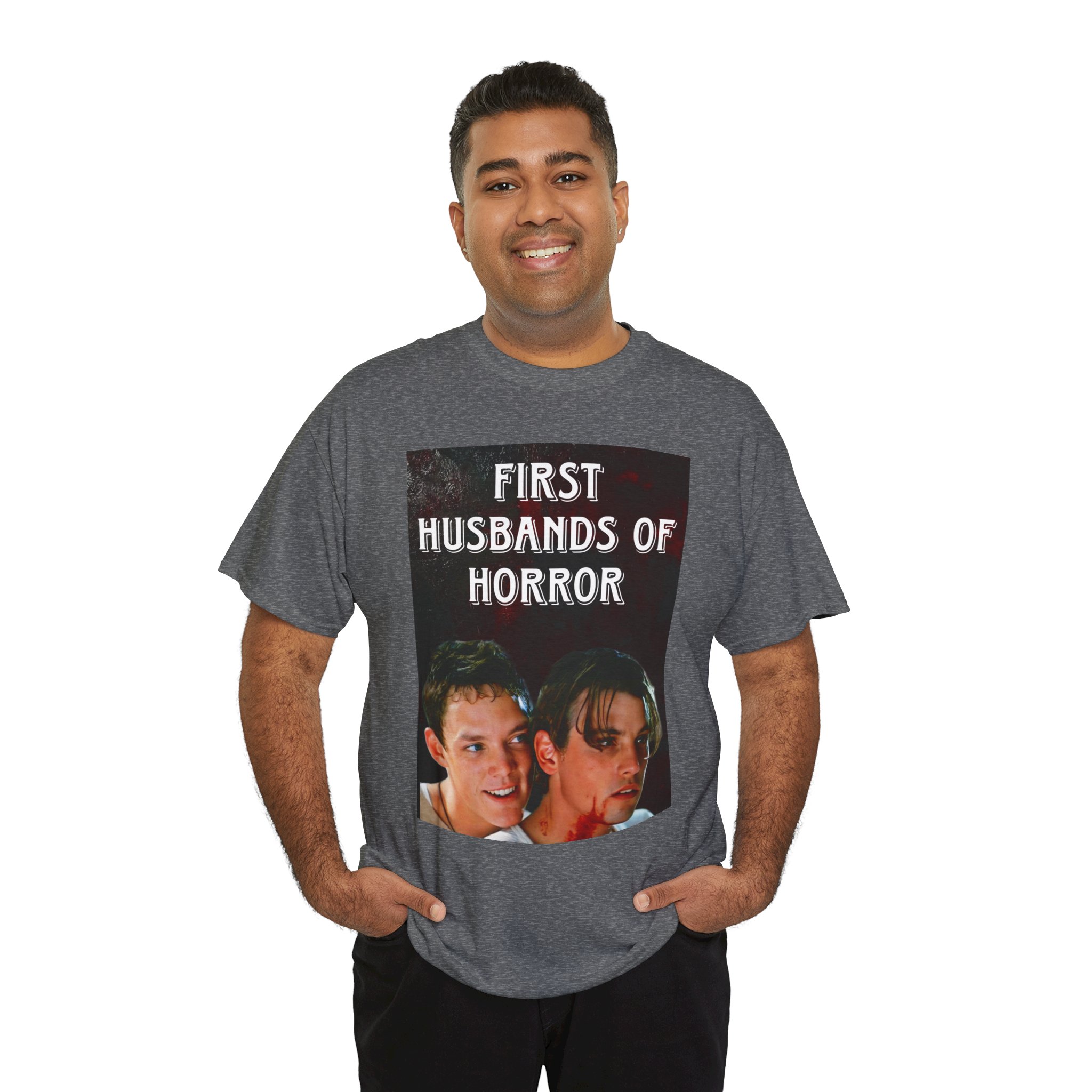 First Husbands of Horror — Scream 1996 Stu Macher & Billy Loomis Tee - Image 28
