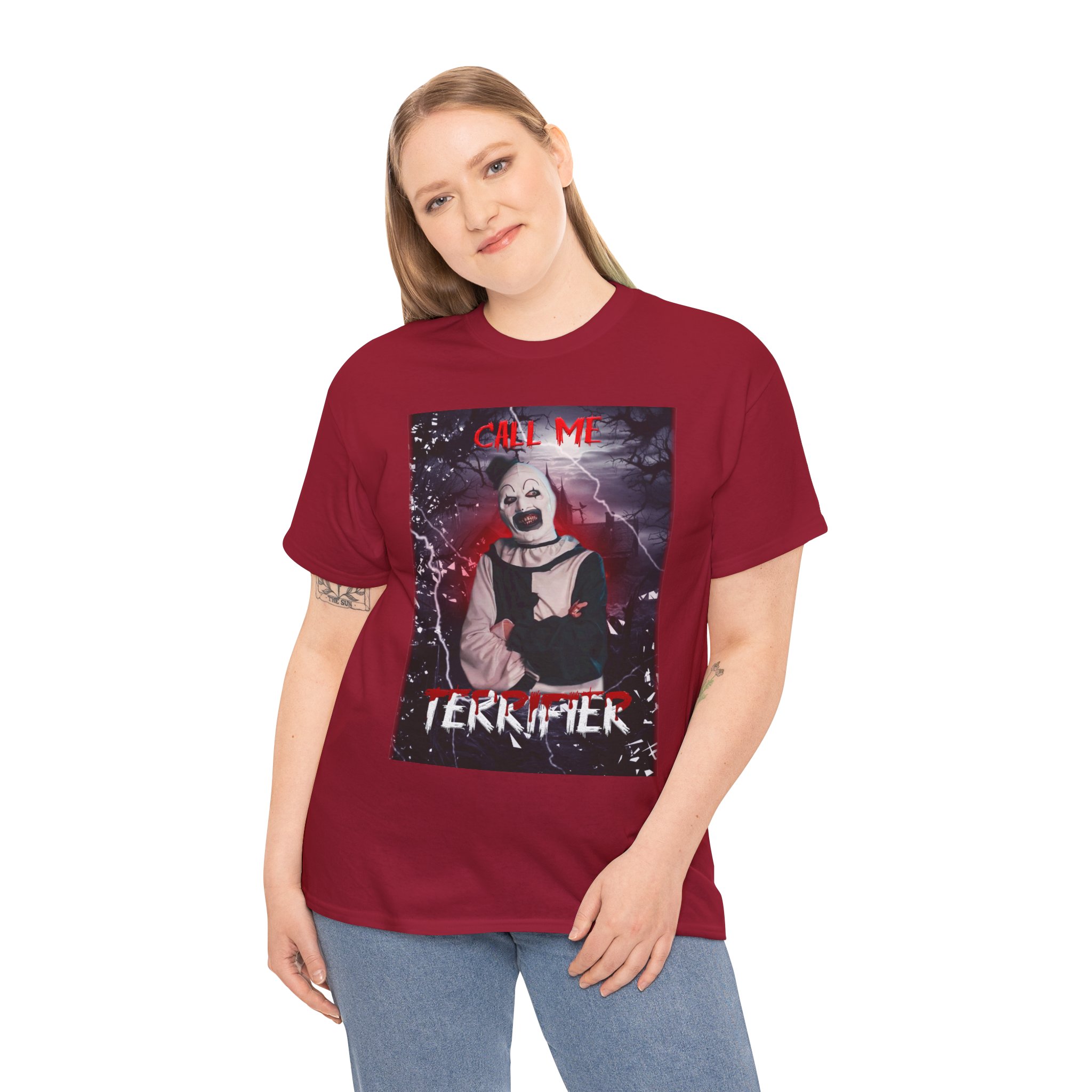 Terrifier Art The Clown Horror T-Shirt — Call Me Terrifier Fan Tee - Image 162