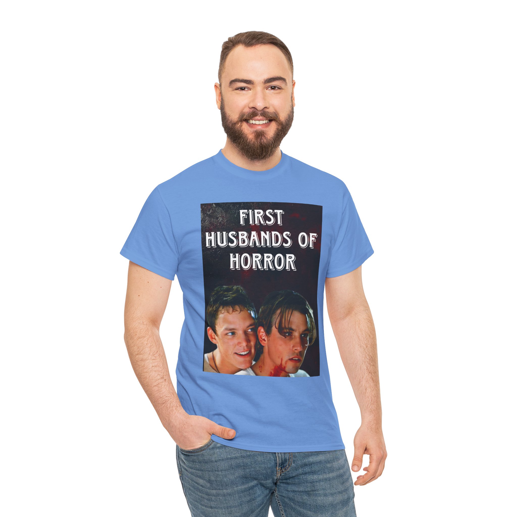 First Husbands of Horror — Scream 1996 Stu Macher & Billy Loomis Tee - Image 57