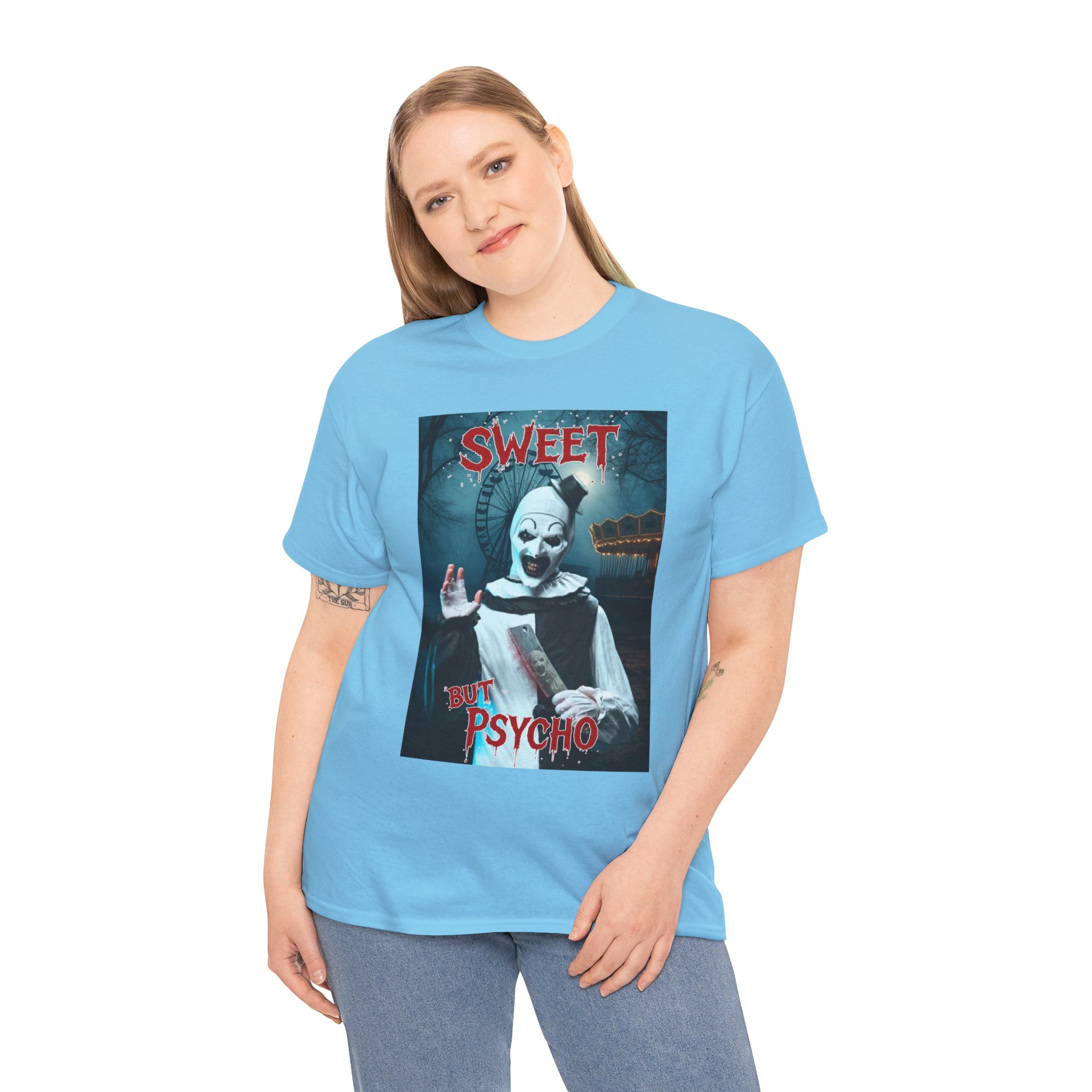 Terrifier Art The Clown Sweet But Psycho Horror T-Shirt - Image 71