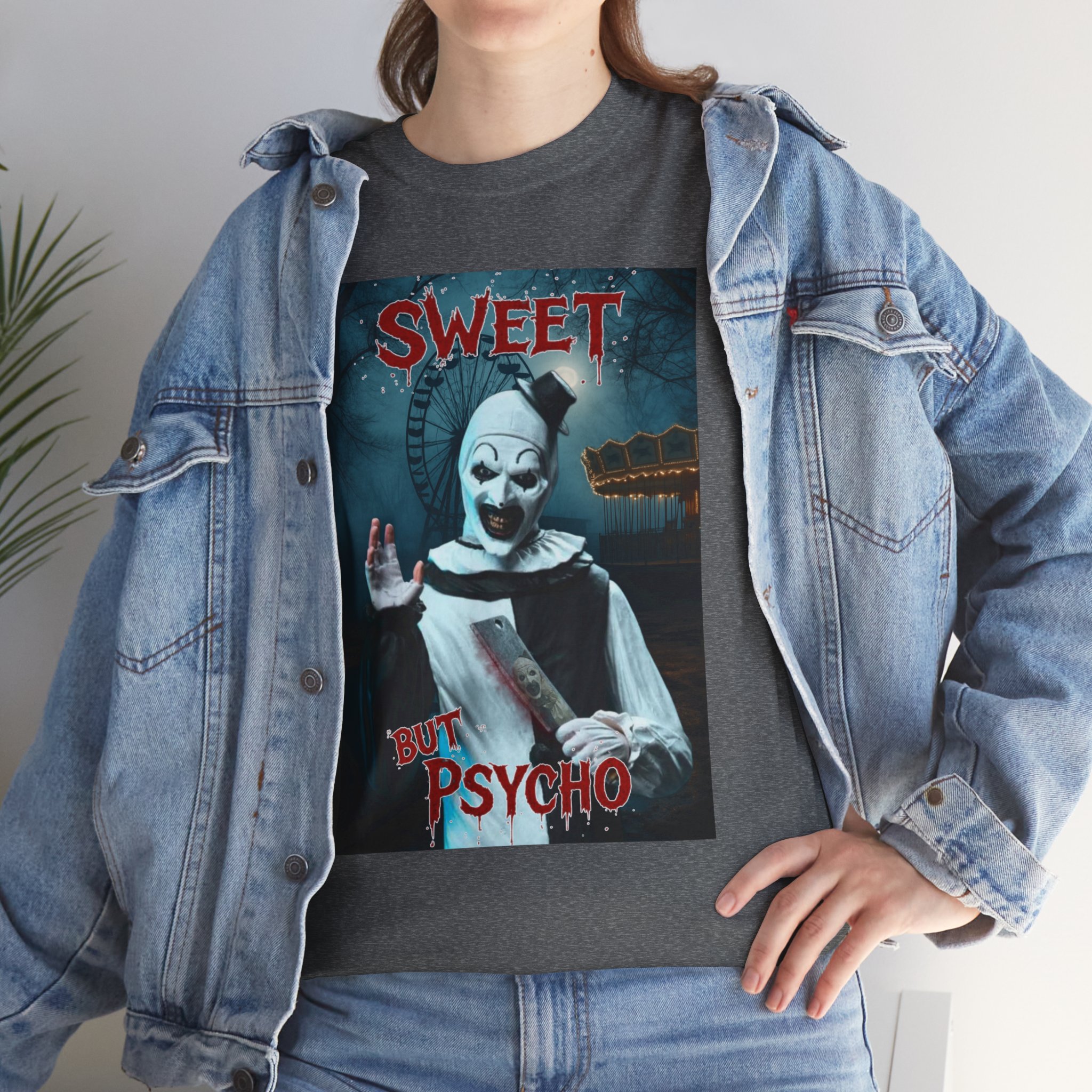 Terrifier Art The Clown Sweet But Psycho Horror T-Shirt - Image 39