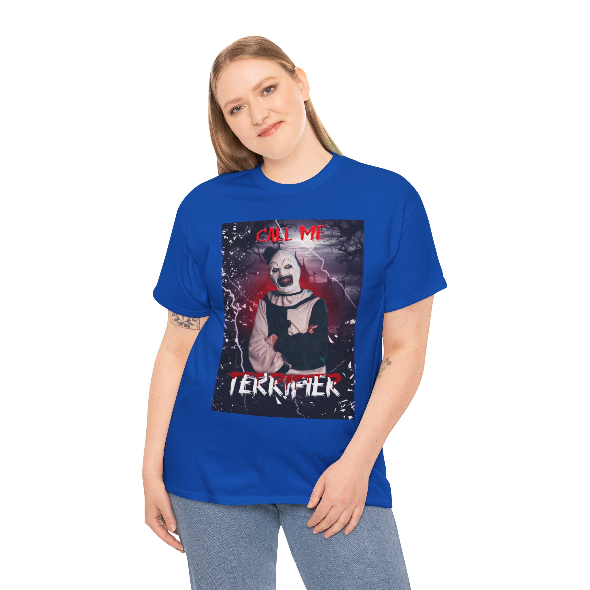 Terrifier Art The Clown Horror T-Shirt — Call Me Terrifier Fan Tee - Image 58