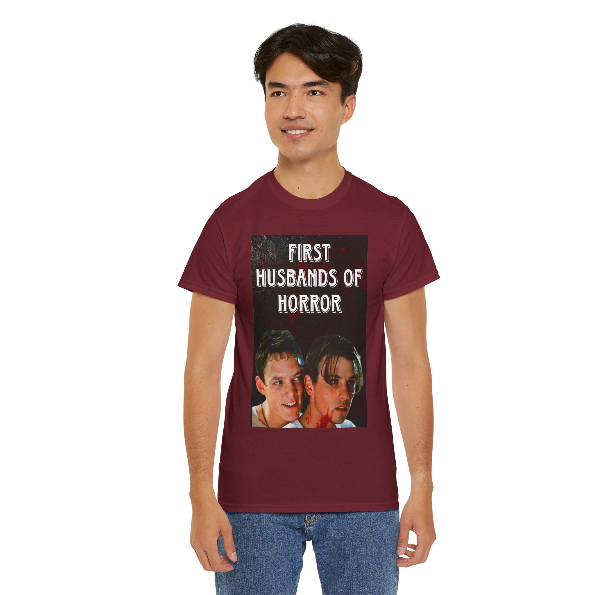 First Husbands of Horror — Scream 1996 Stu Macher & Billy Loomis Tee - Image 130