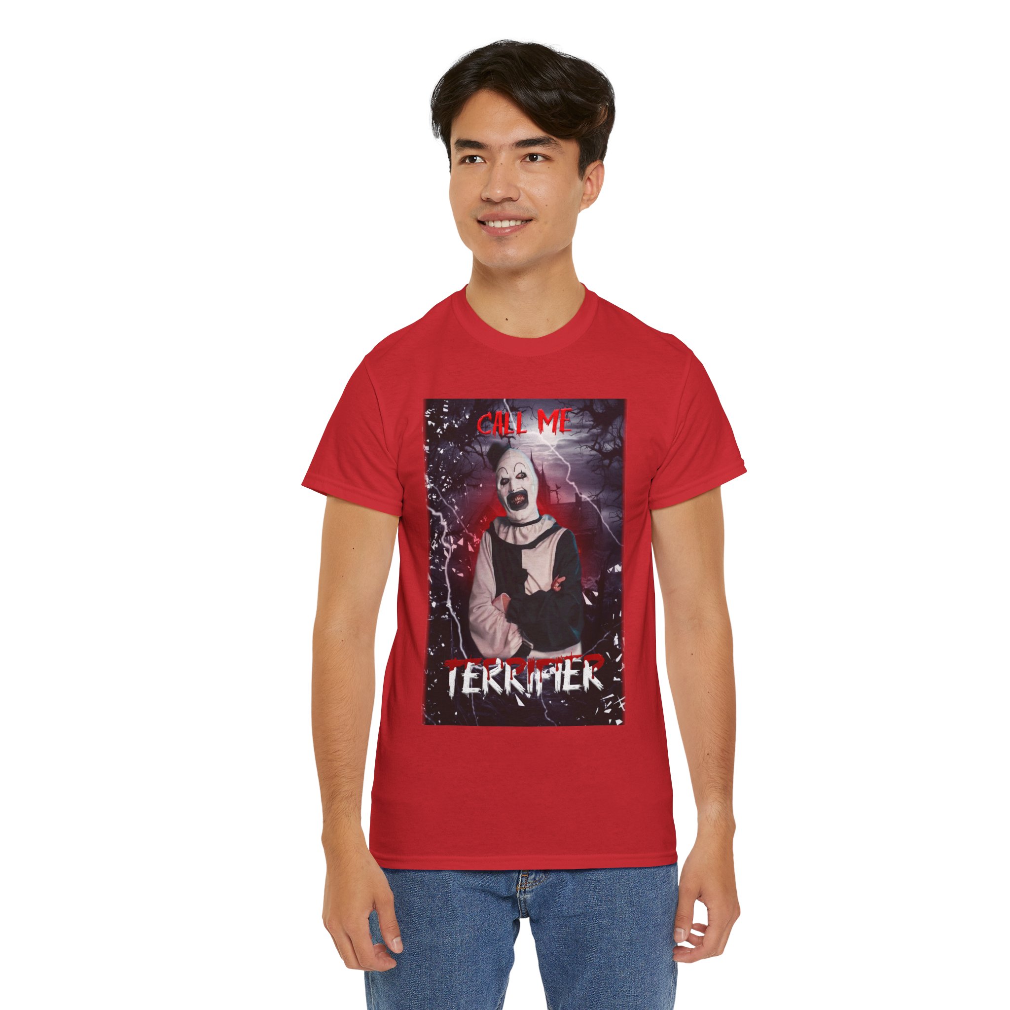 Terrifier Art The Clown Horror T-Shirt — Call Me Terrifier Fan Tee - Image 142
