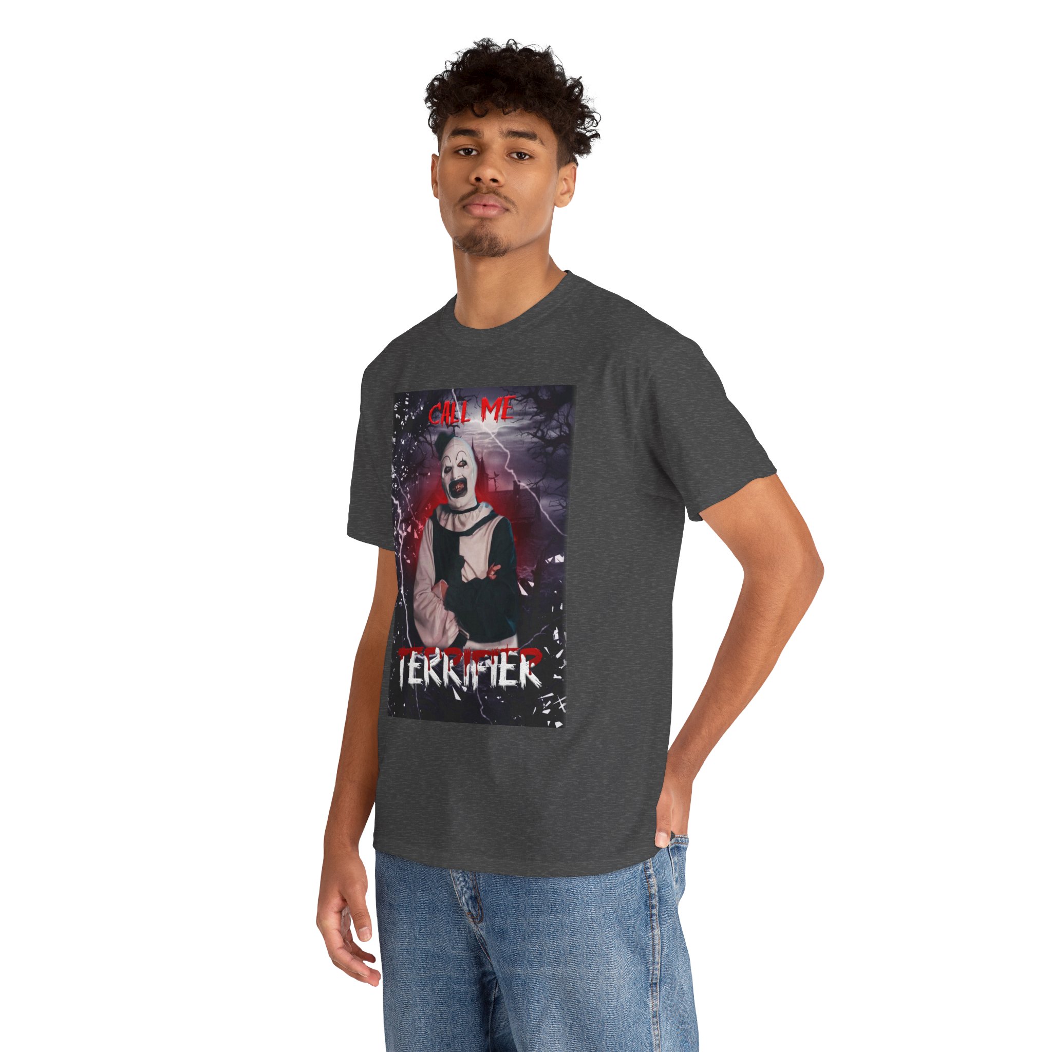 Terrifier Art The Clown Horror T-Shirt — Call Me Terrifier Fan Tee - Image 34