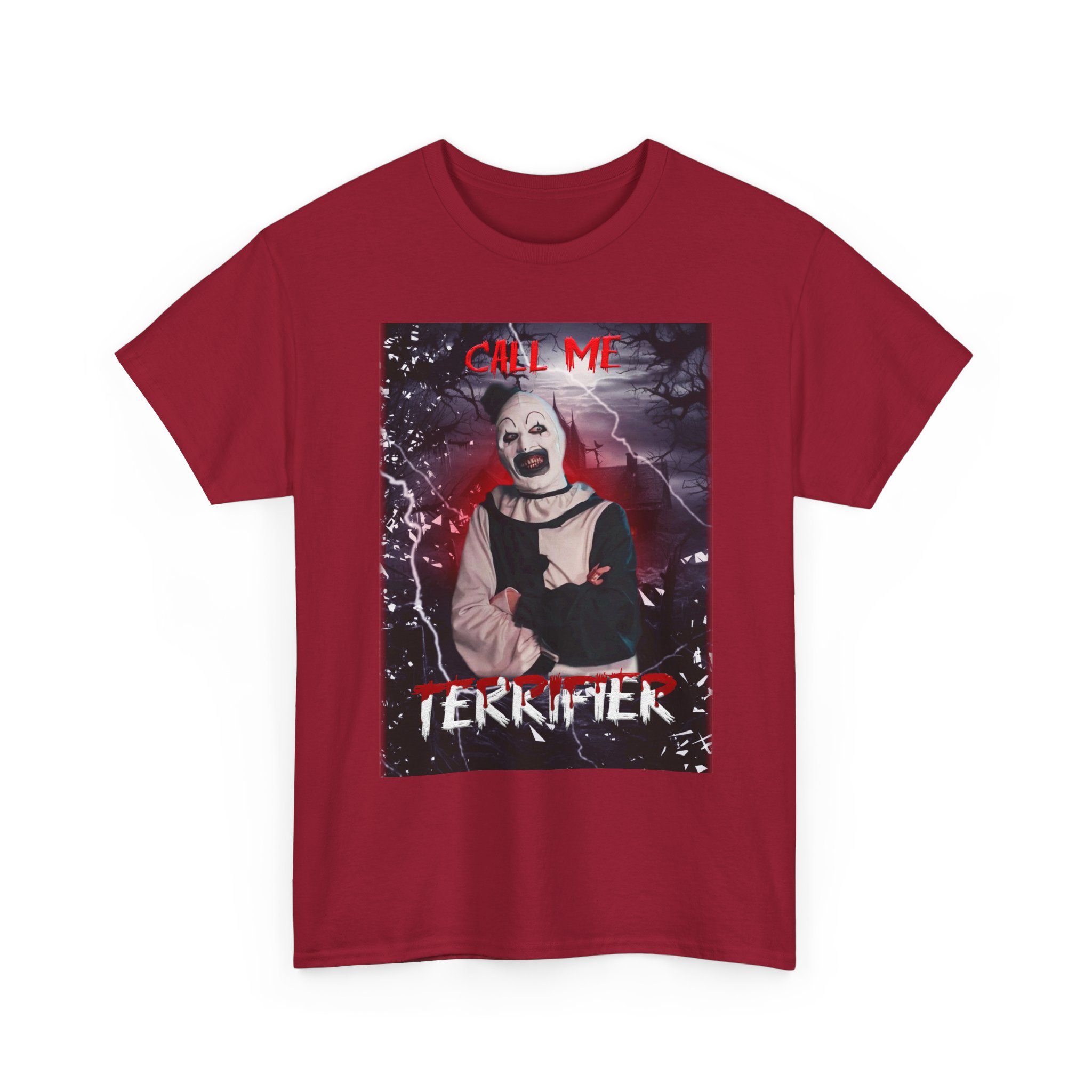 Terrifier Art The Clown Horror T-Shirt — Call Me Terrifier Fan Tee - Image 159