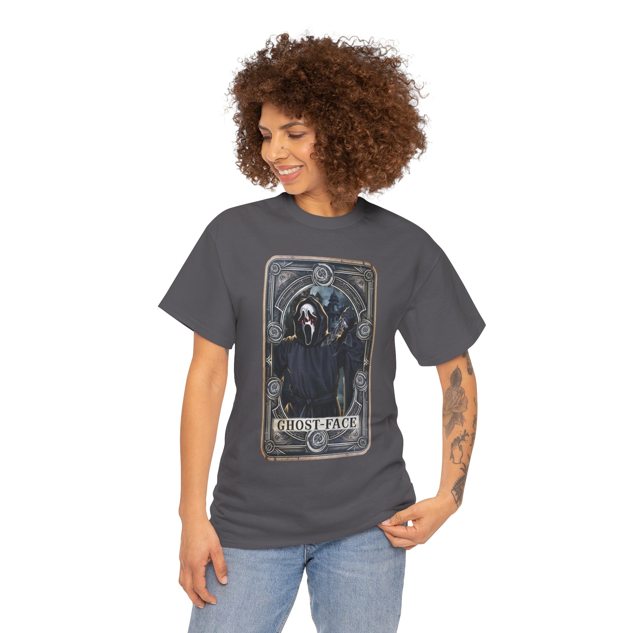Tarot Horror Tee — Ghostface Scream Tarot Card Graphic Shirt - Image 74