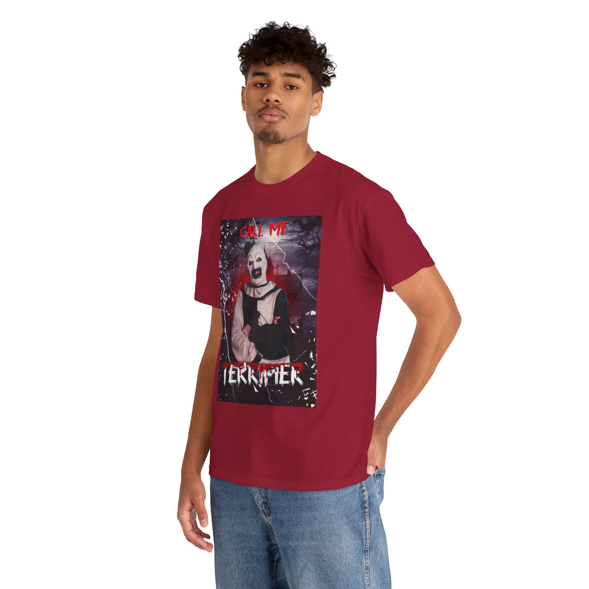 Terrifier Art The Clown Horror T-Shirt — Call Me Terrifier Fan Tee - Image 164