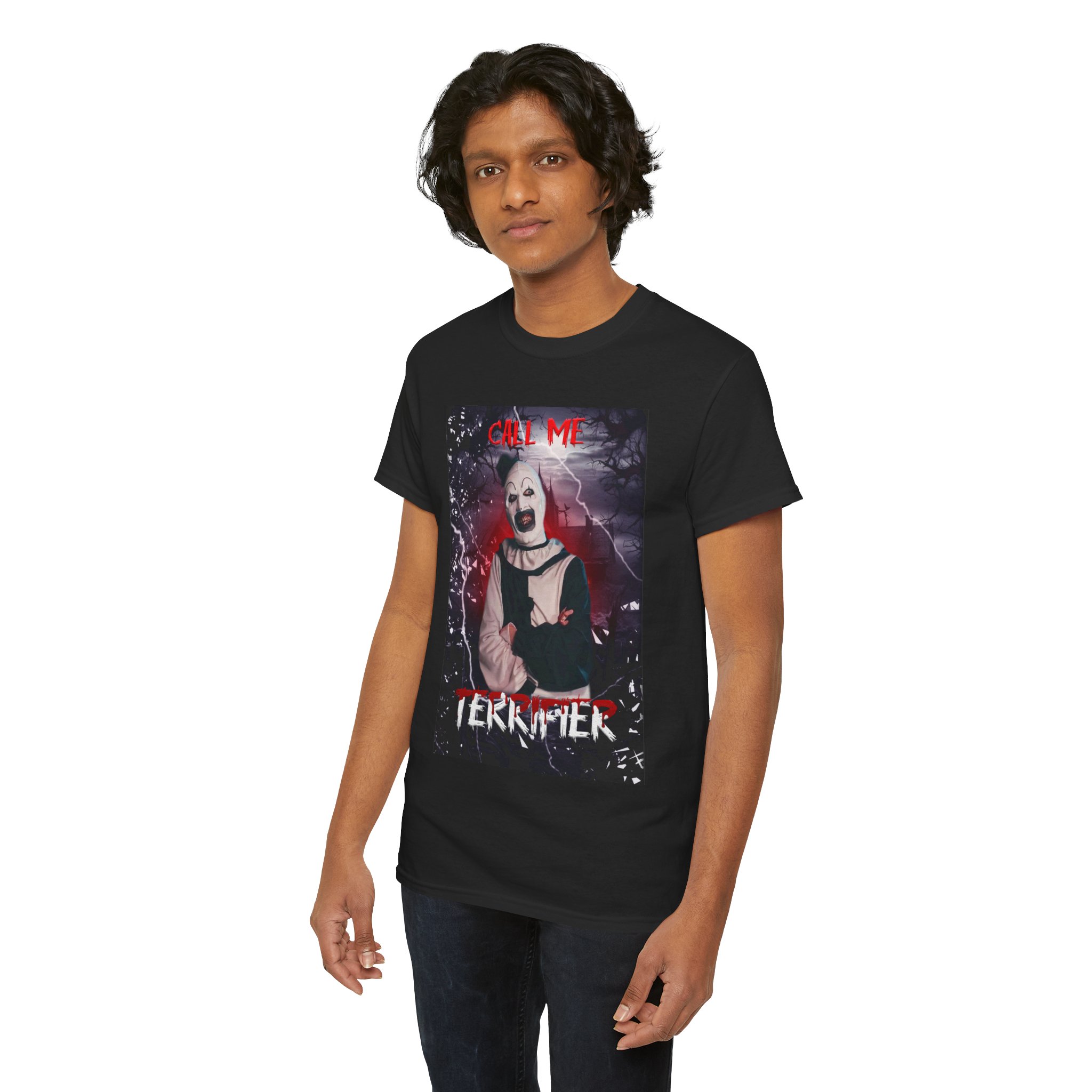 Terrifier Art The Clown Horror T-Shirt — Call Me Terrifier Fan Tee - Image 11